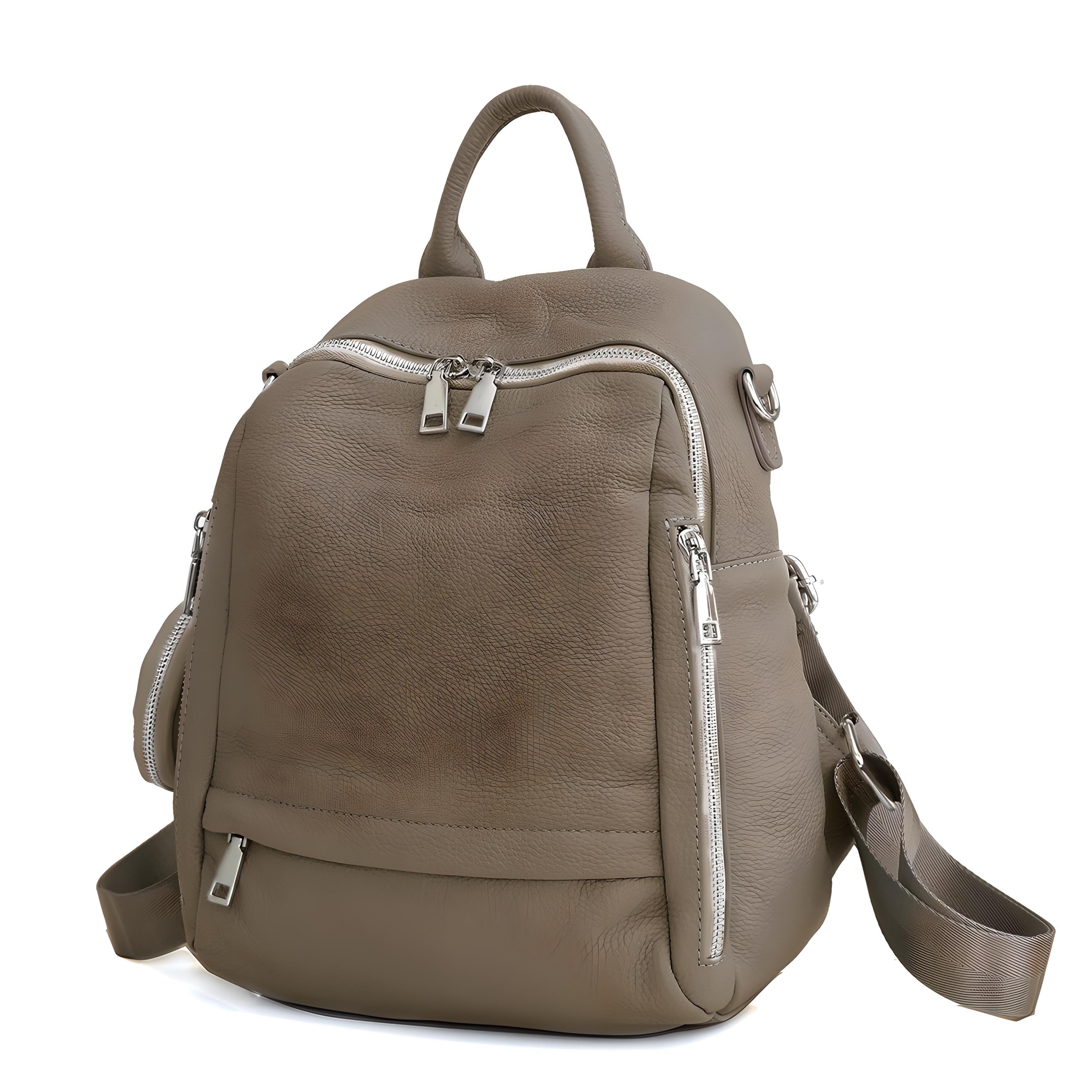 Genuine Leather School Backpack - COOLCrown Store