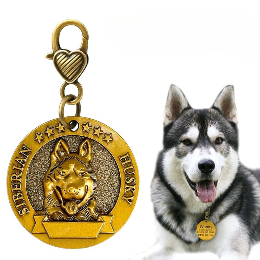 Unique Personalized Engraved Pet Cat Dog ID Tag - COOLCrown Store