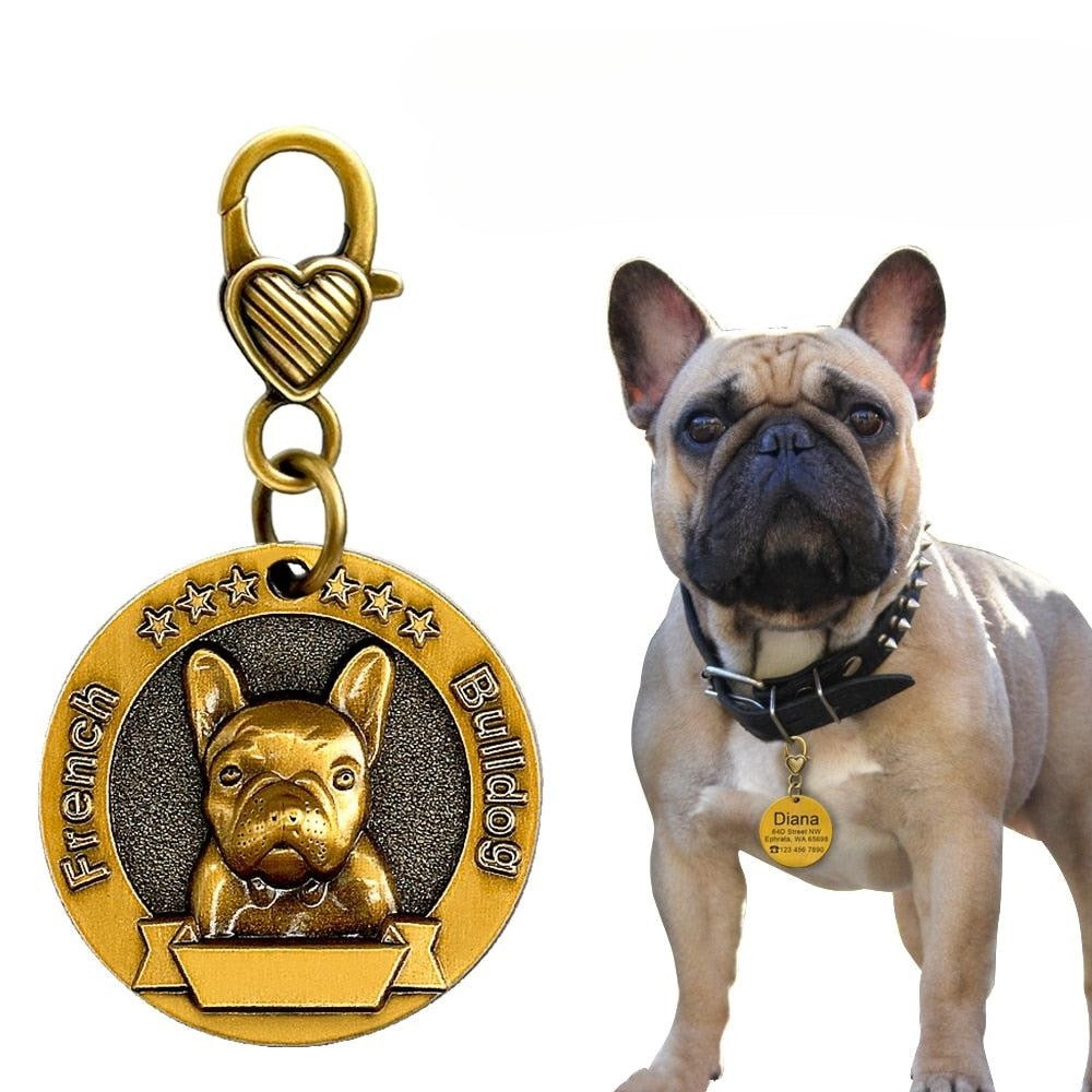 Unique Personalized Engraved Pet Cat Dog ID Tag - COOLCrown Store