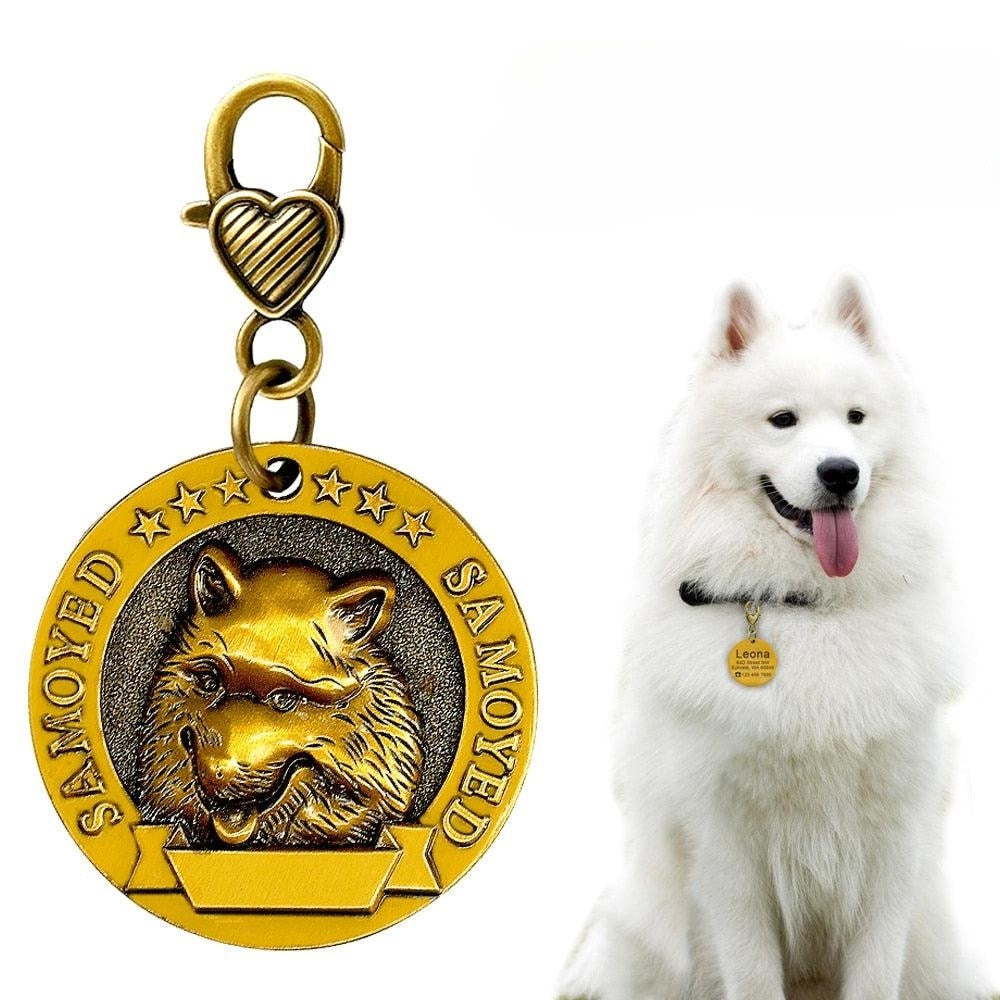 Unique Personalized Engraved Pet Cat Dog ID Tag - COOLCrown Store