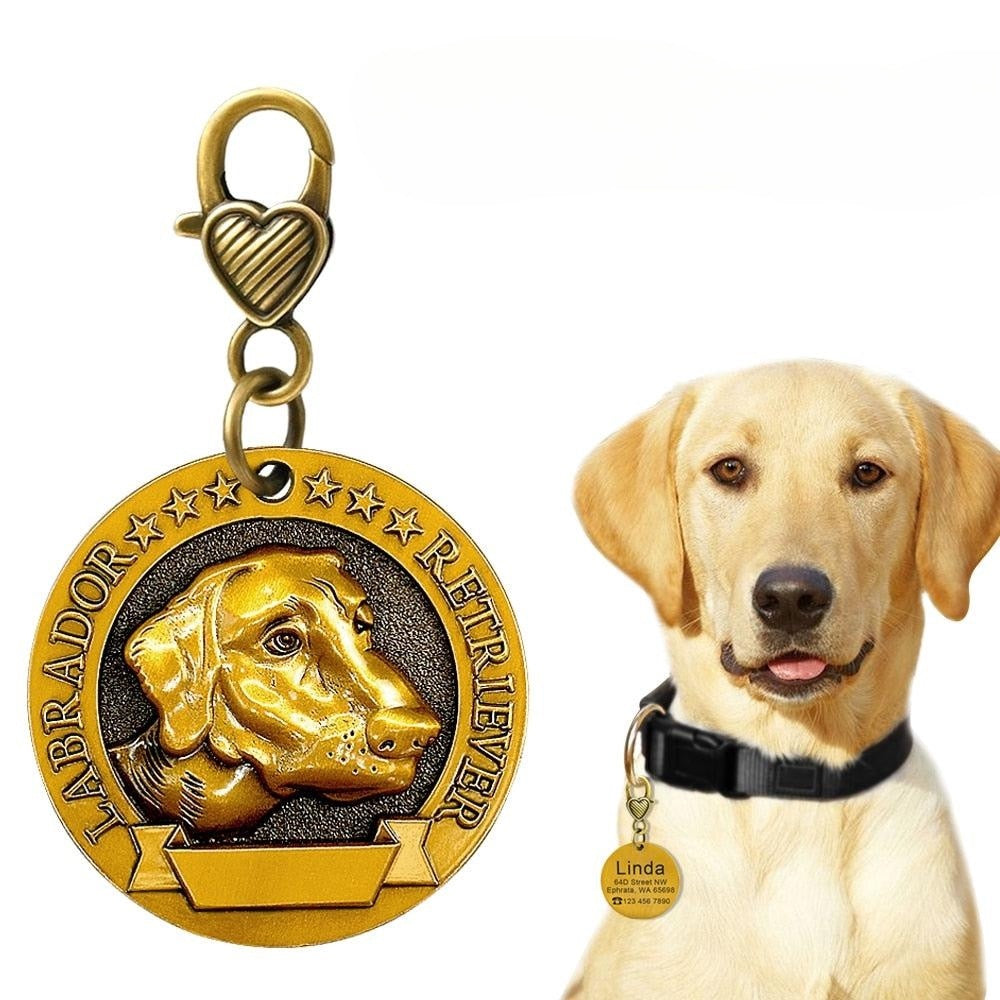 Unique Personalized Engraved Pet Cat Dog ID Tag - COOLCrown Store