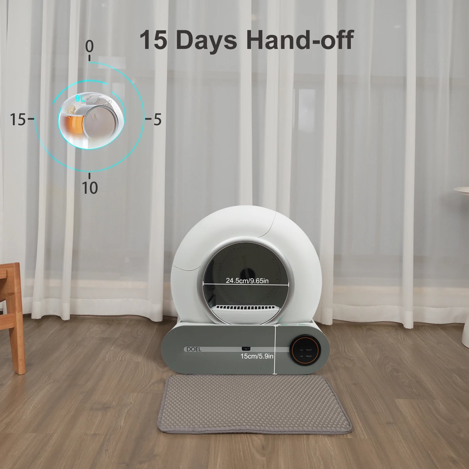 65L Self-Cleaning Cat Litter Box – Automatic, Smart App Control - COOLCrown Store