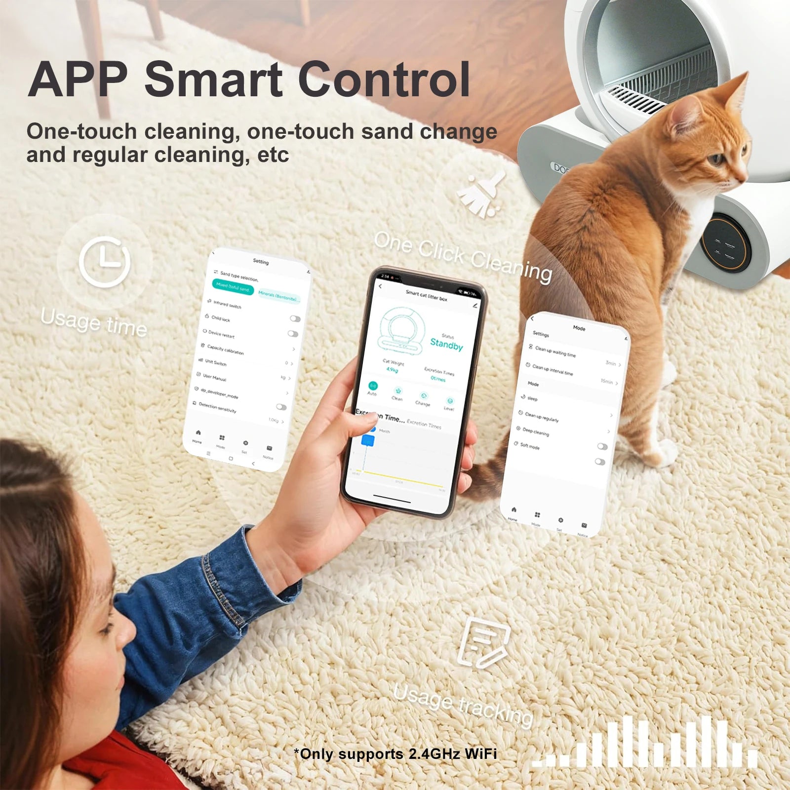 65L Self-Cleaning Cat Litter Box – Automatic, Smart App Control - COOLCrown Store