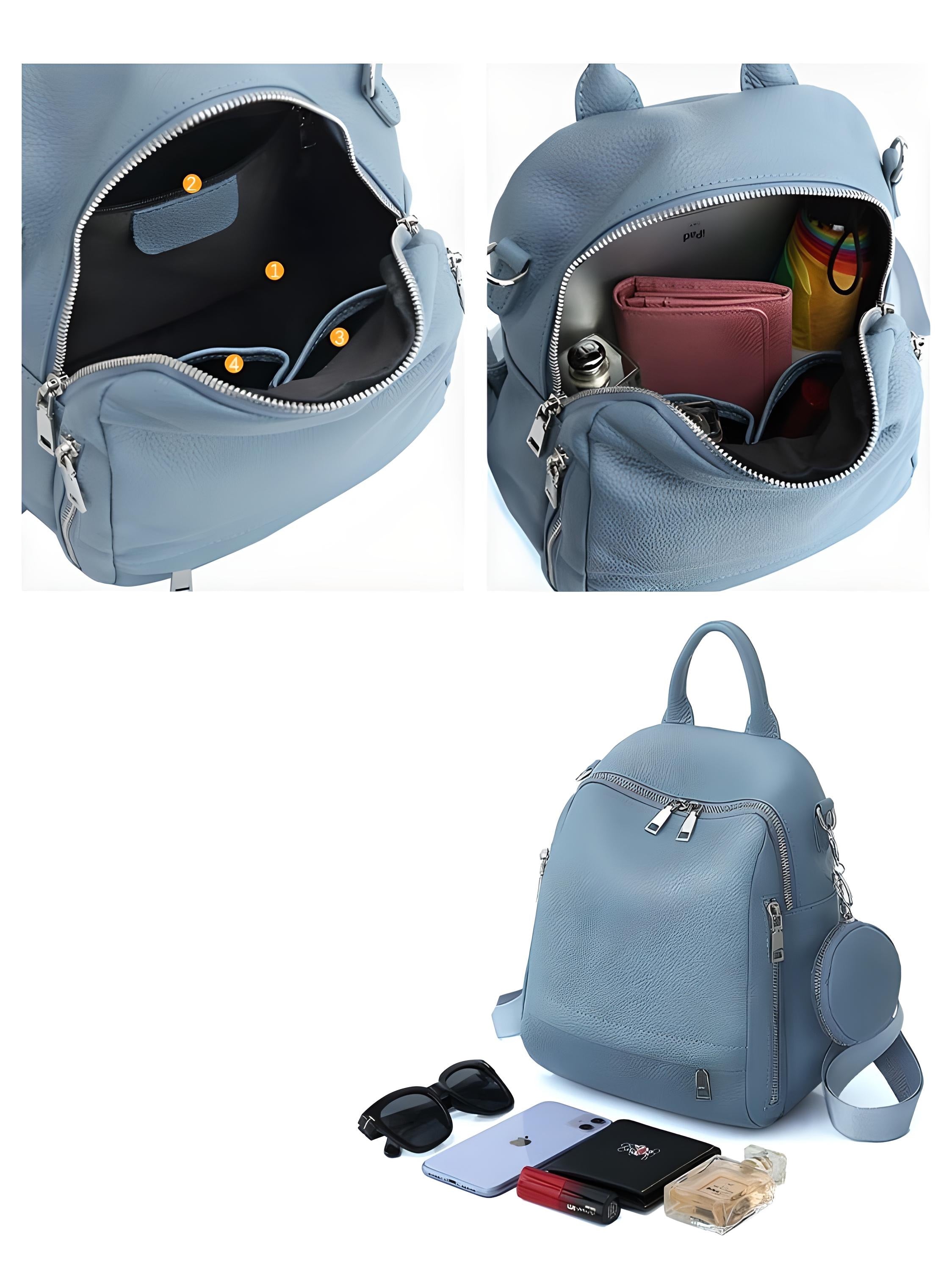 Genuine Leather School Backpack - COOLCrown Store