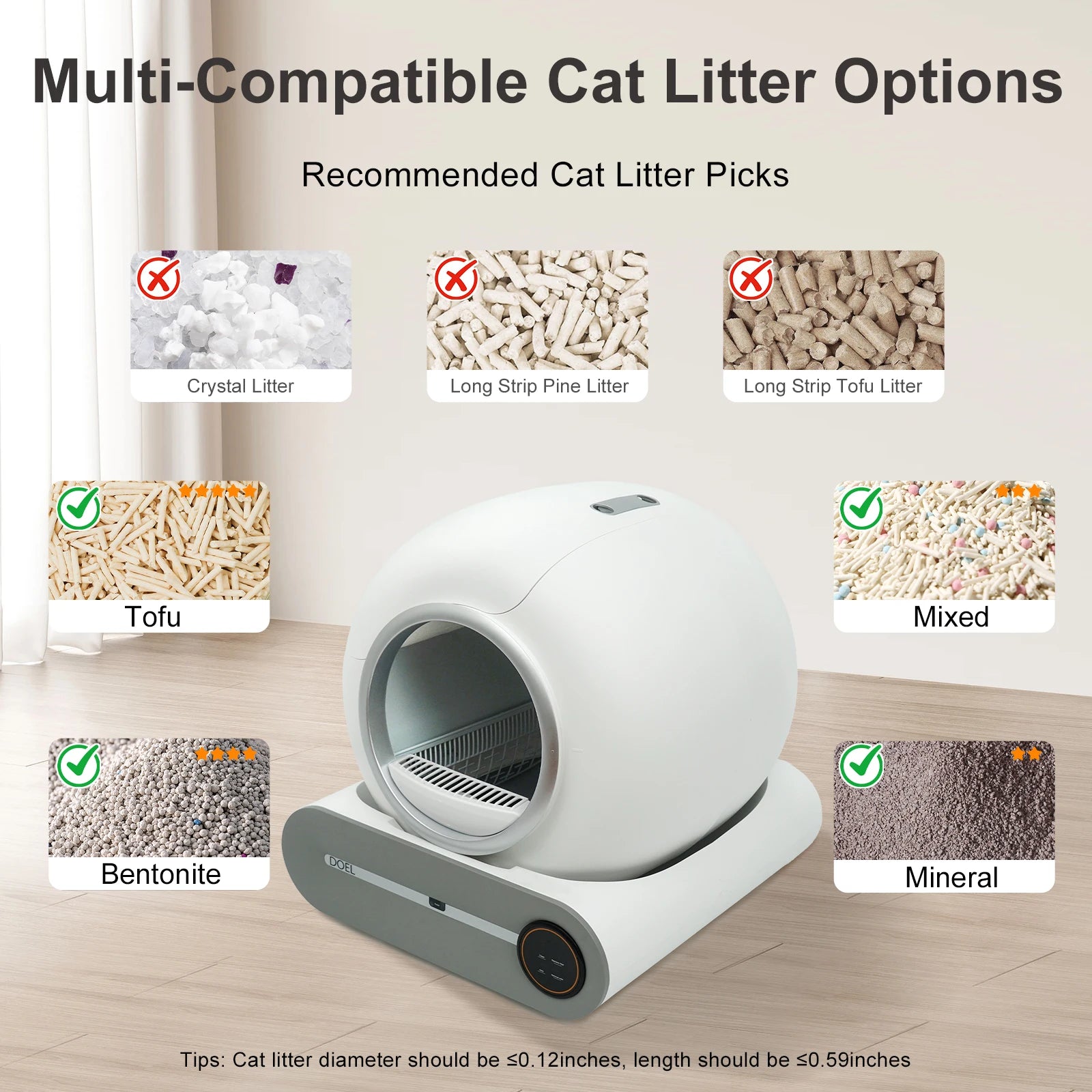 65L Self-Cleaning Cat Litter Box – Automatic, Smart App Control - COOLCrown Store