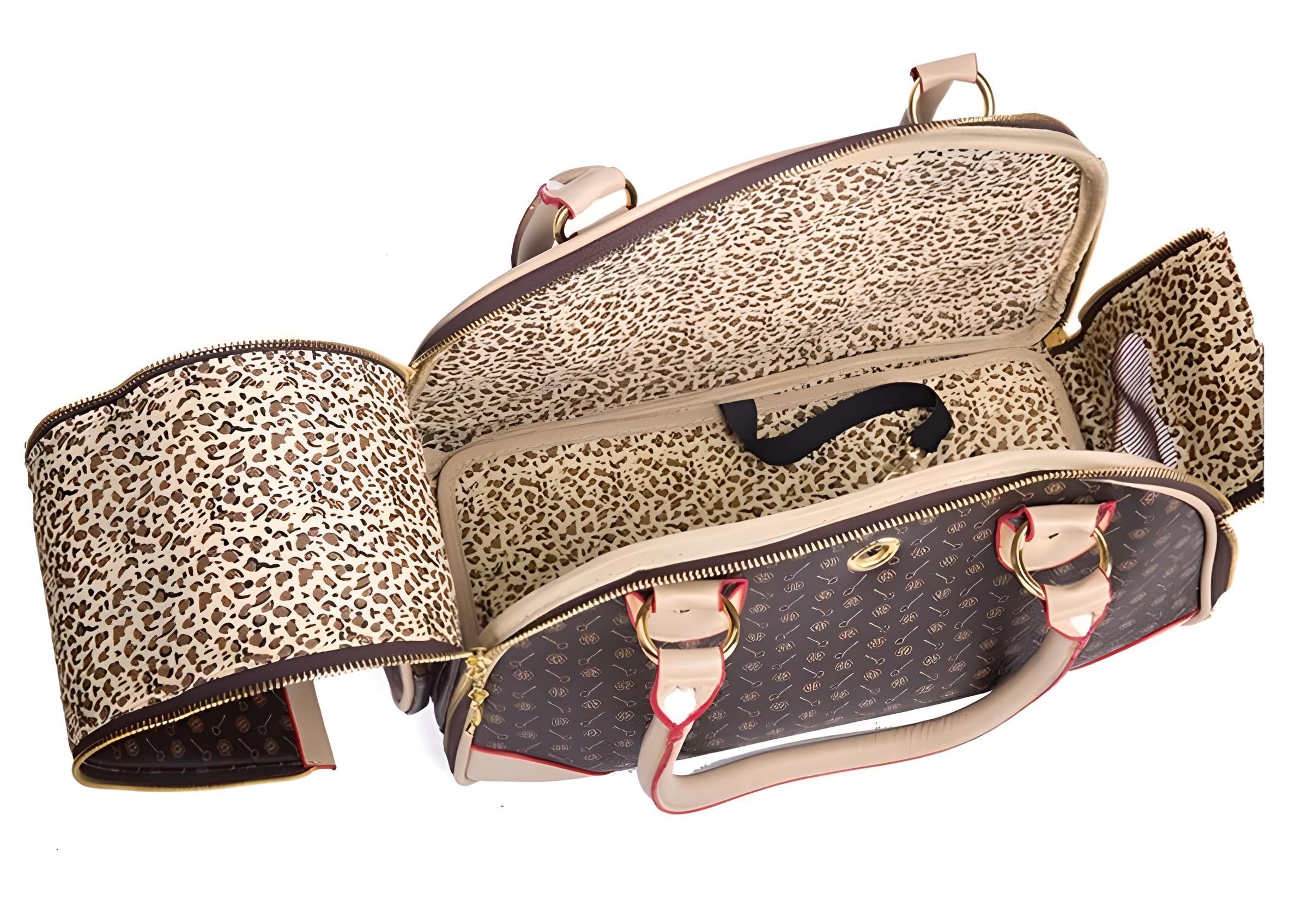 Foldable PU Leather Pet Carrier Bag – Small Dog & Cat Tote - COOLCrown Store