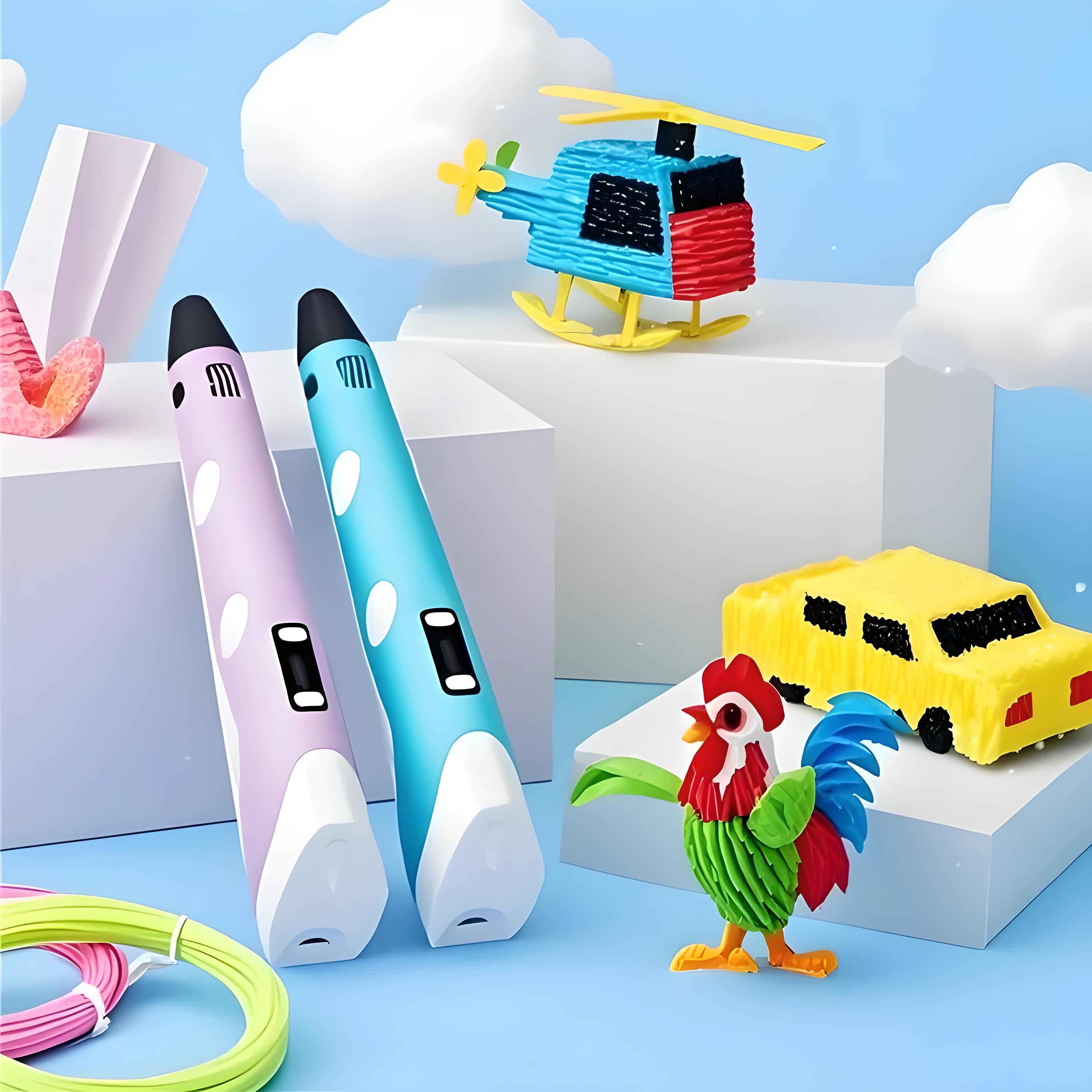 Safe 3D Pen For Children’s Drawing With 200M PLA Filament - COOLCrown Store