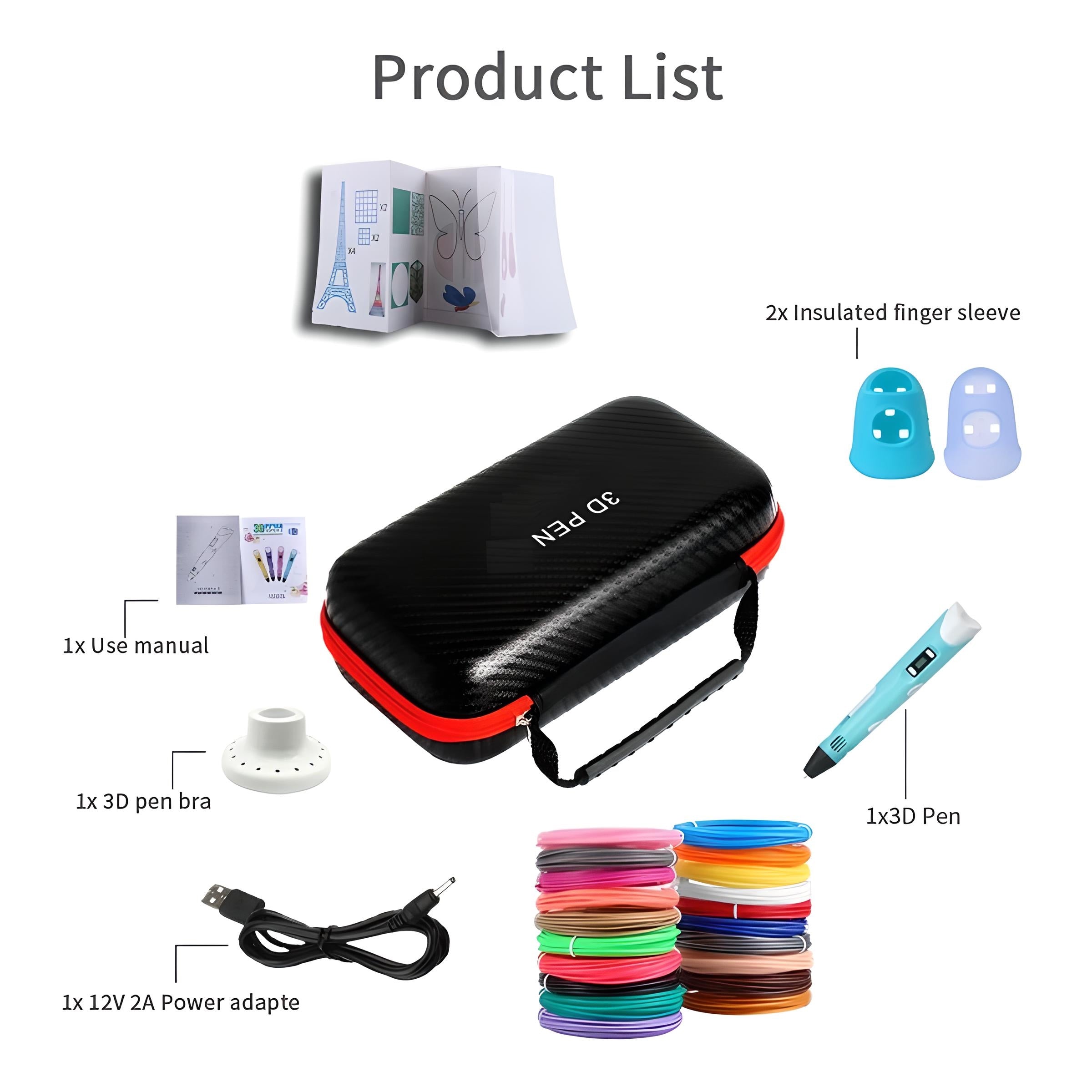 Safe 3D Pen For Children’s Drawing With 200M PLA Filament - COOLCrown Store