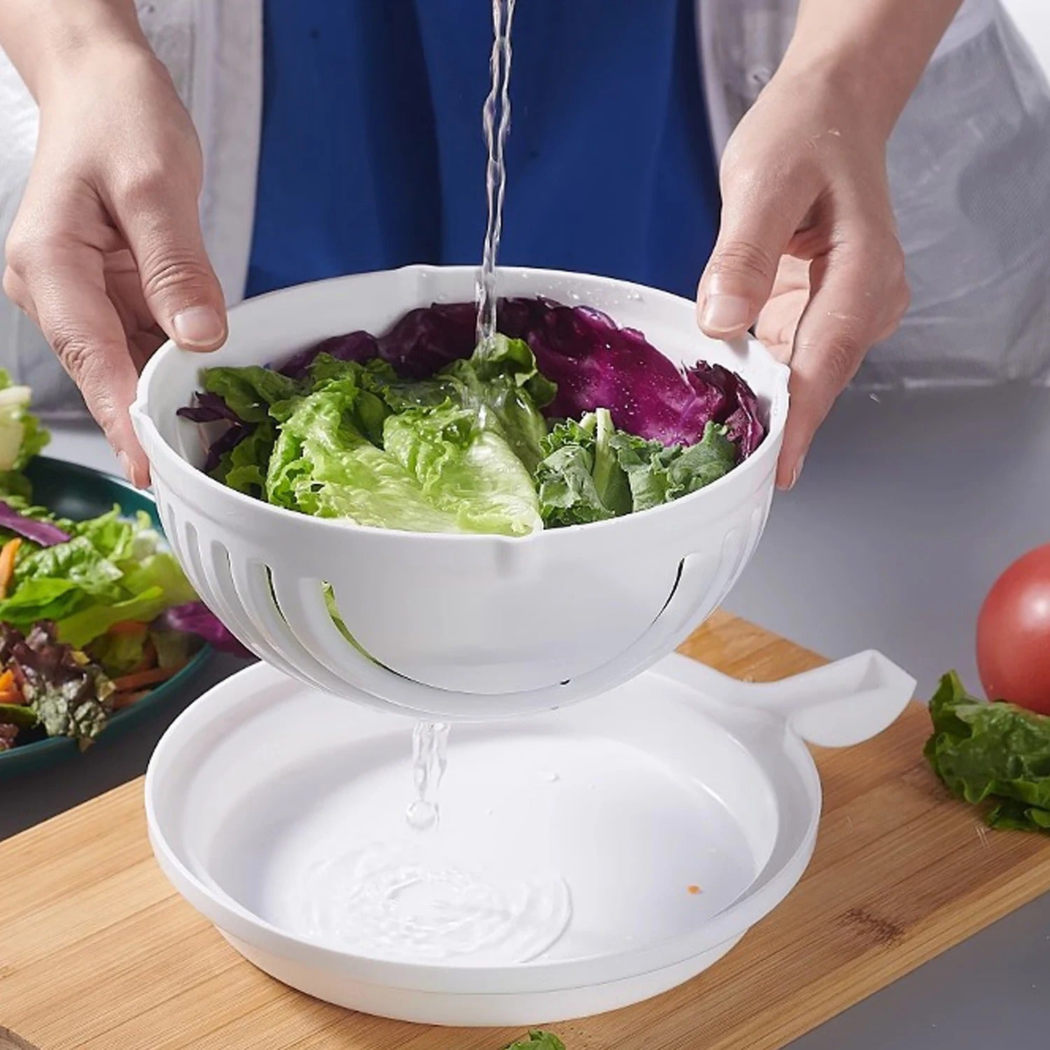 60 Seconds Salad Cutting Slicer Bowl