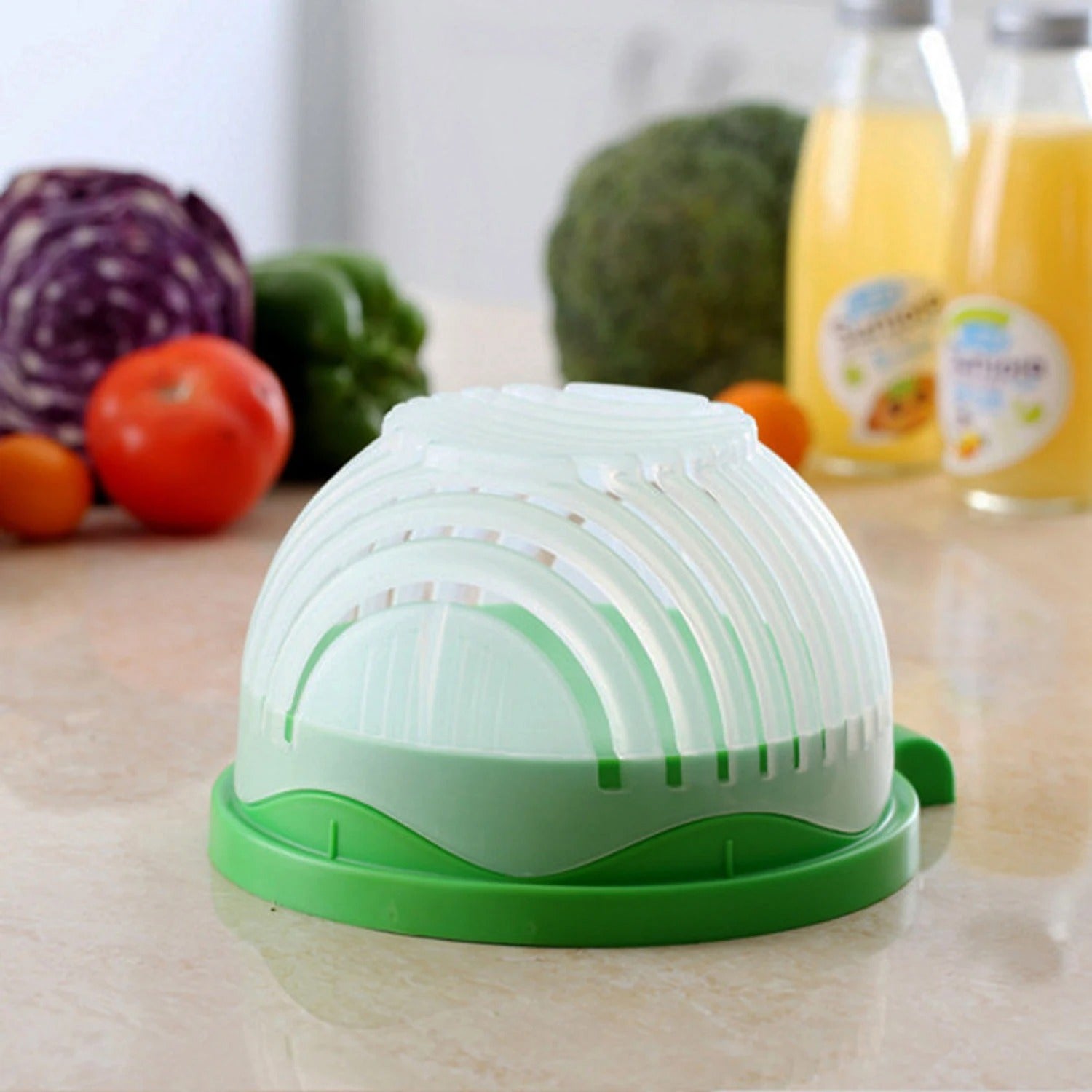 60 Seconds Salad Cutting Slicer Bowl