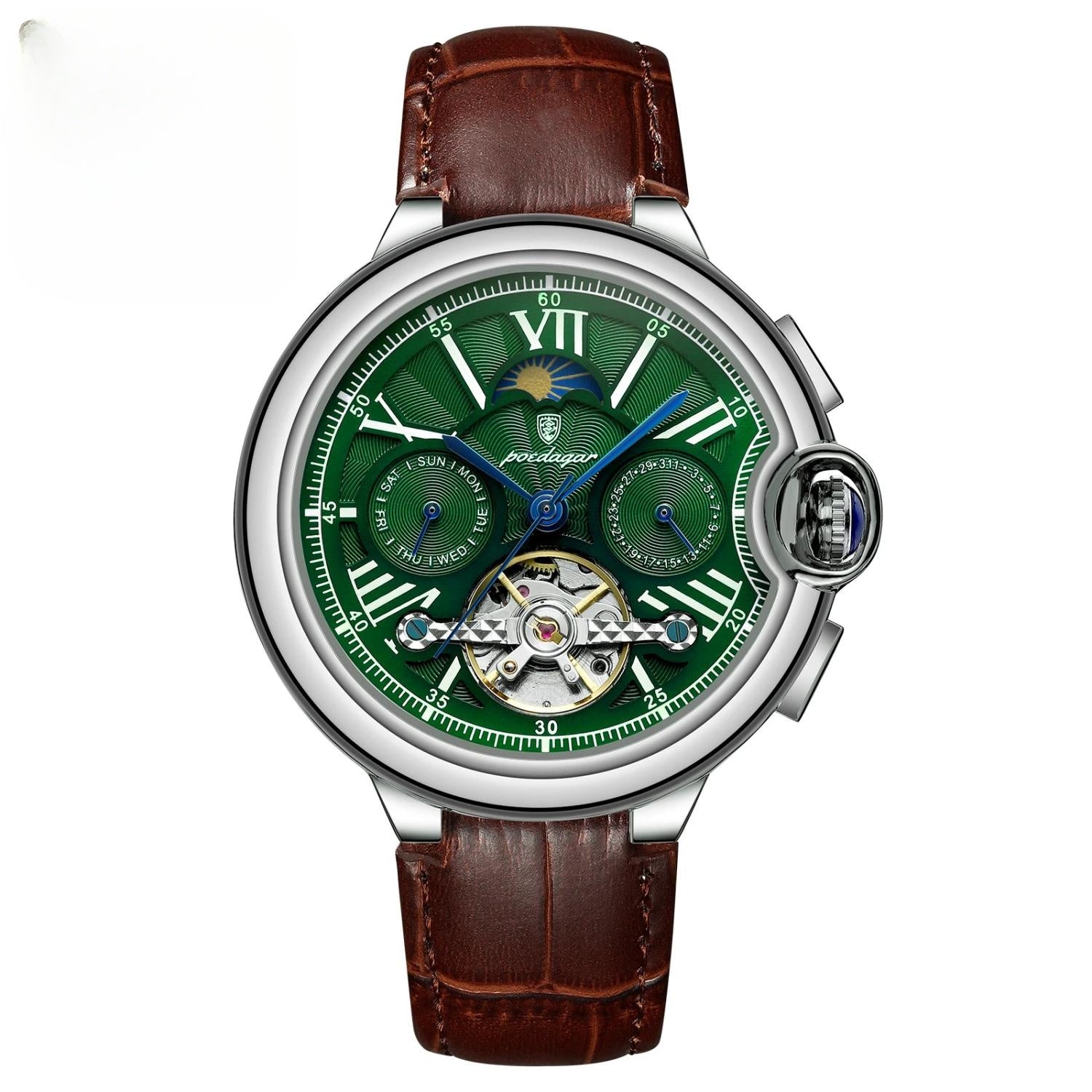 Luxury Men’s Automatic Tourbillon Watch – Waterproof & Stainless Steel - COOLCrown Store