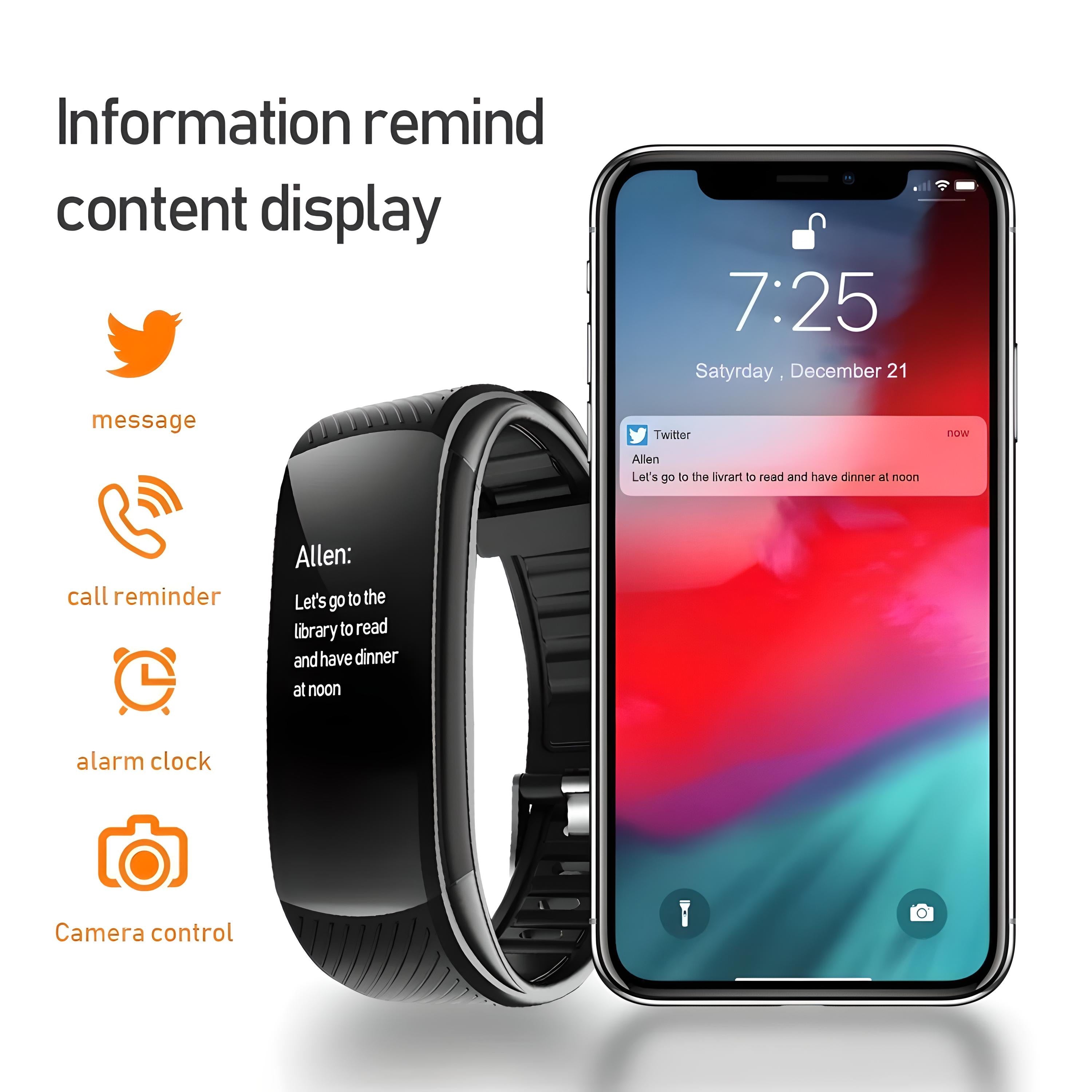 C5S Smart Fitness Tracker Watch – Waterproof Activity Band - COOLCrown Store