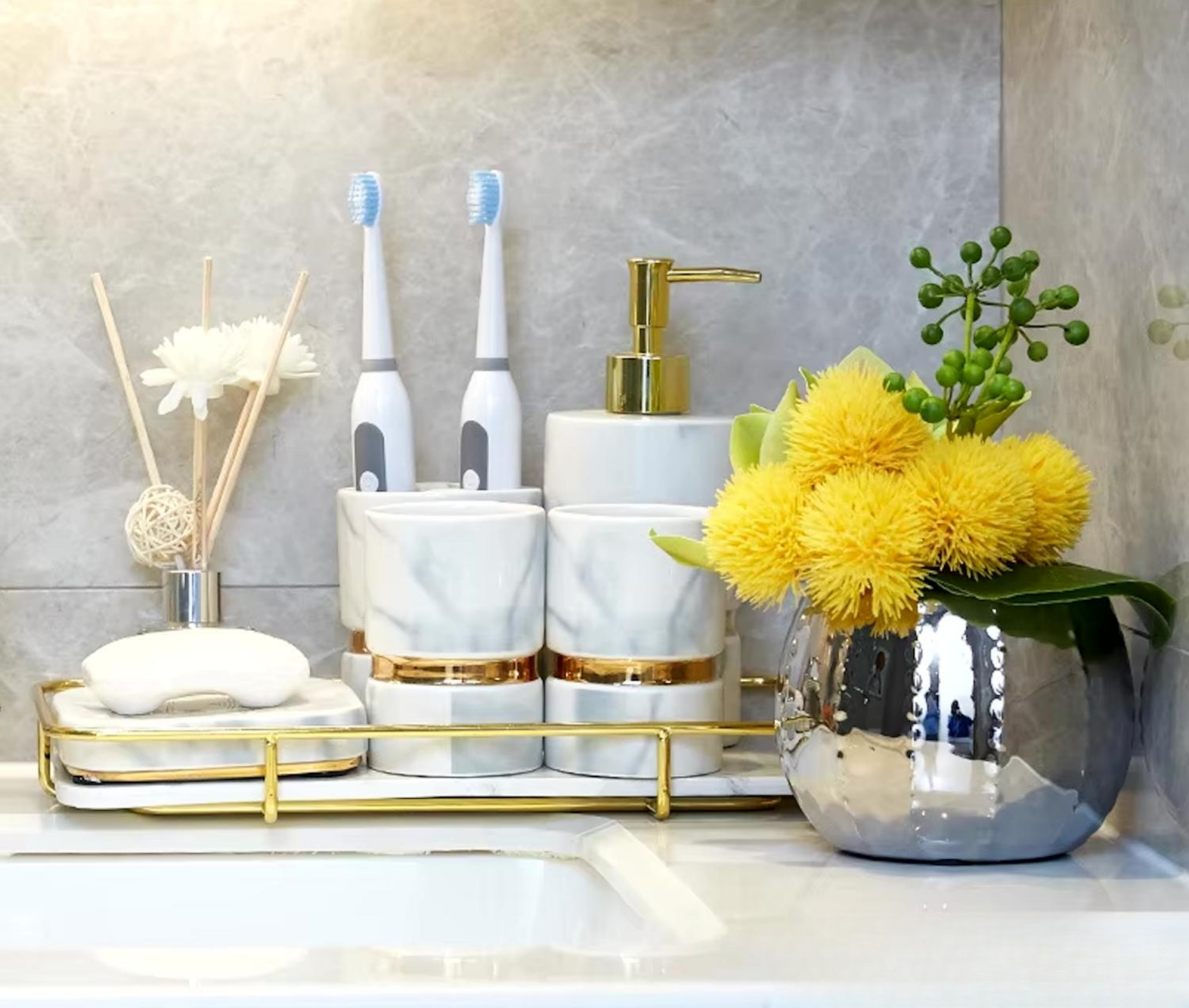 Nordic Ceramic Bathroom Storage Accessories - COOLCrown Store