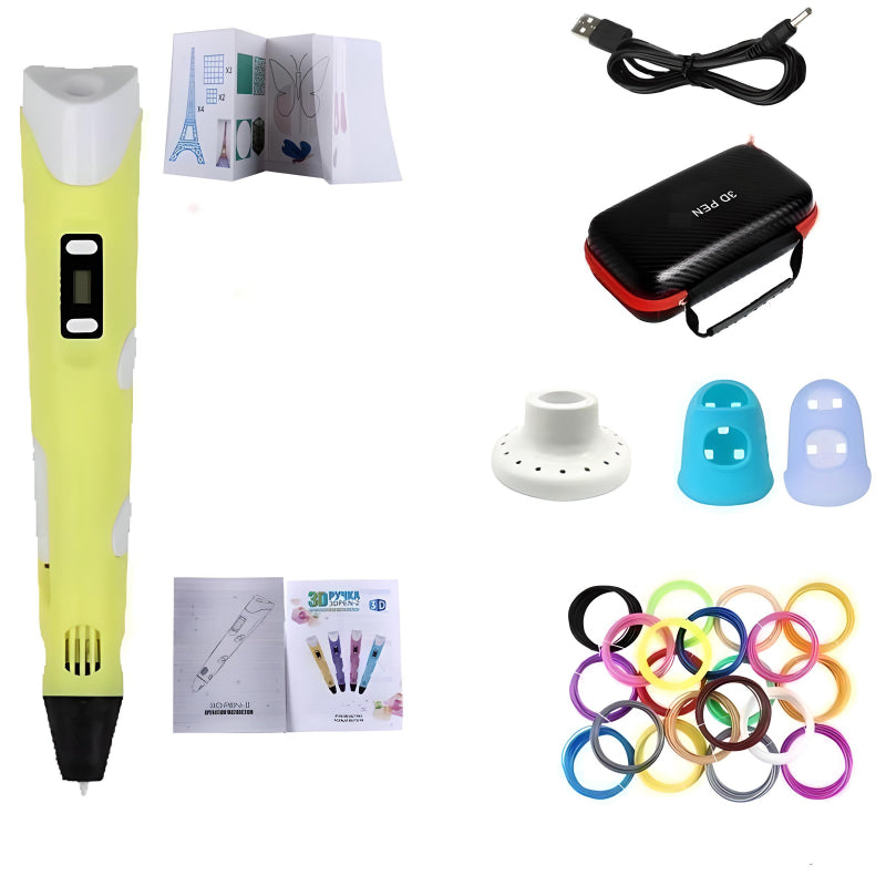 Safe 3D Pen For Children’s Drawing With 200M PLA Filament - COOLCrown Store
