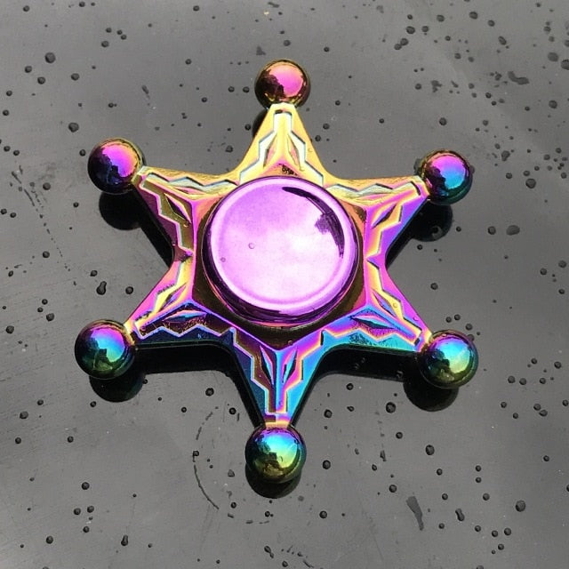 Rainbow Metal Finger Spinner Toy - COOLCrown Store