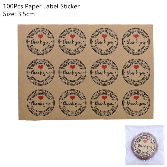 Kraft Paper Bags and Stickers For Candy or Gift - COOLCrown Store