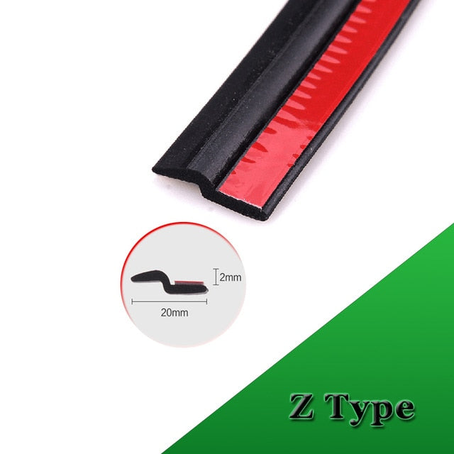 4m B P Z D Shape Noise Weatherstrip Soundproof Car Seal Strong Adhesive Sticker Insulation - COOLCrown Store