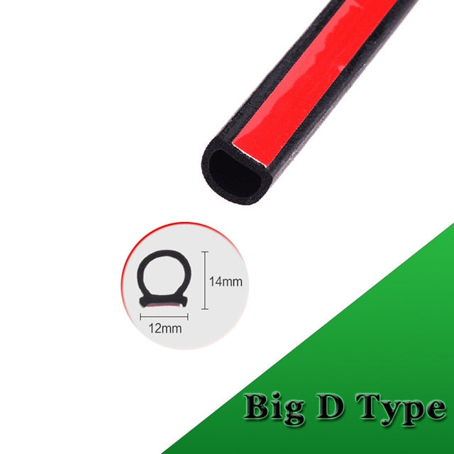 4m B P Z D Shape Noise Weatherstrip Soundproof Car Seal Strong Adhesive Sticker Insulation - COOLCrown Store