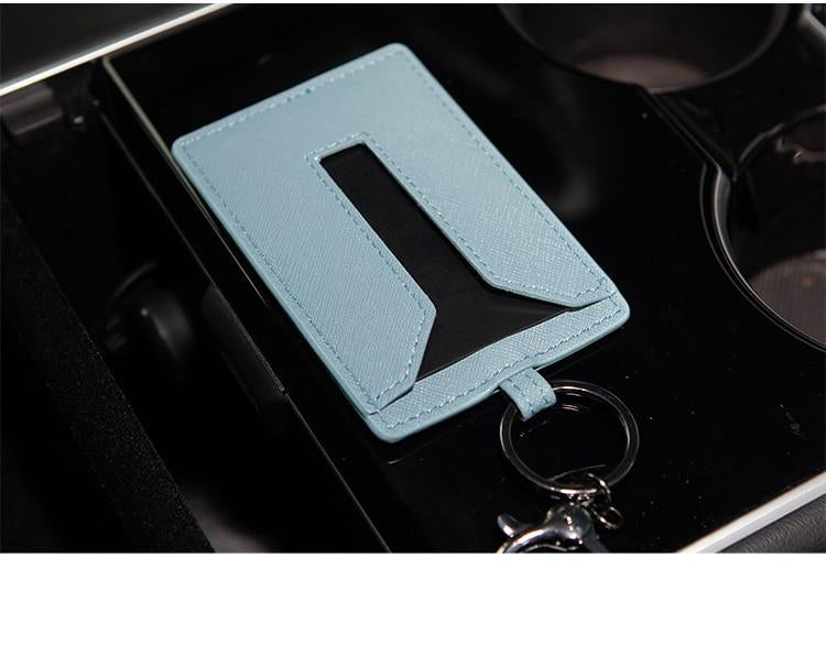 Leather Key Card Holder for Tesla - COOLCrown Store