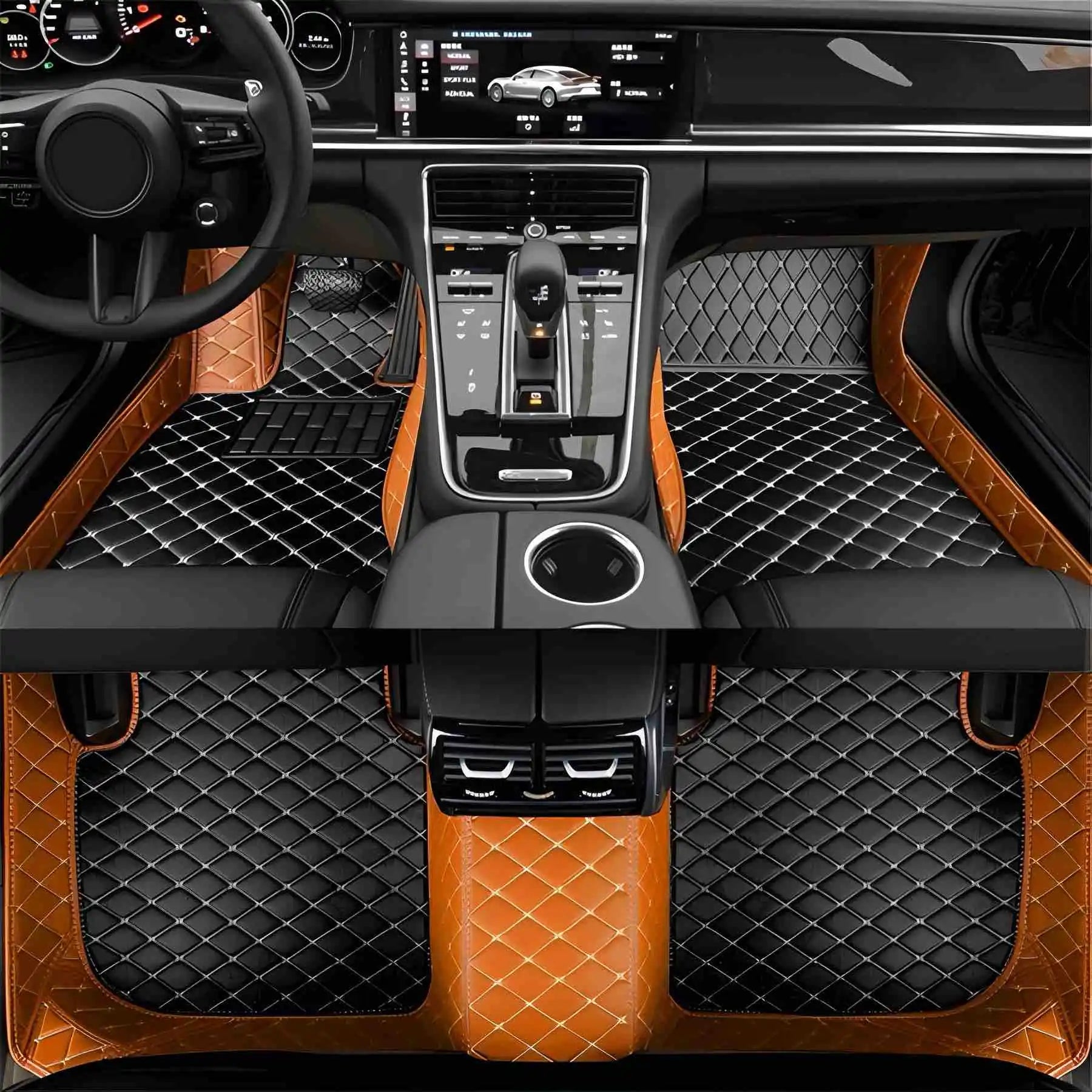 Premium Custom Luxury Car Floor Mats – Waterproof, Full Set for All Car Models