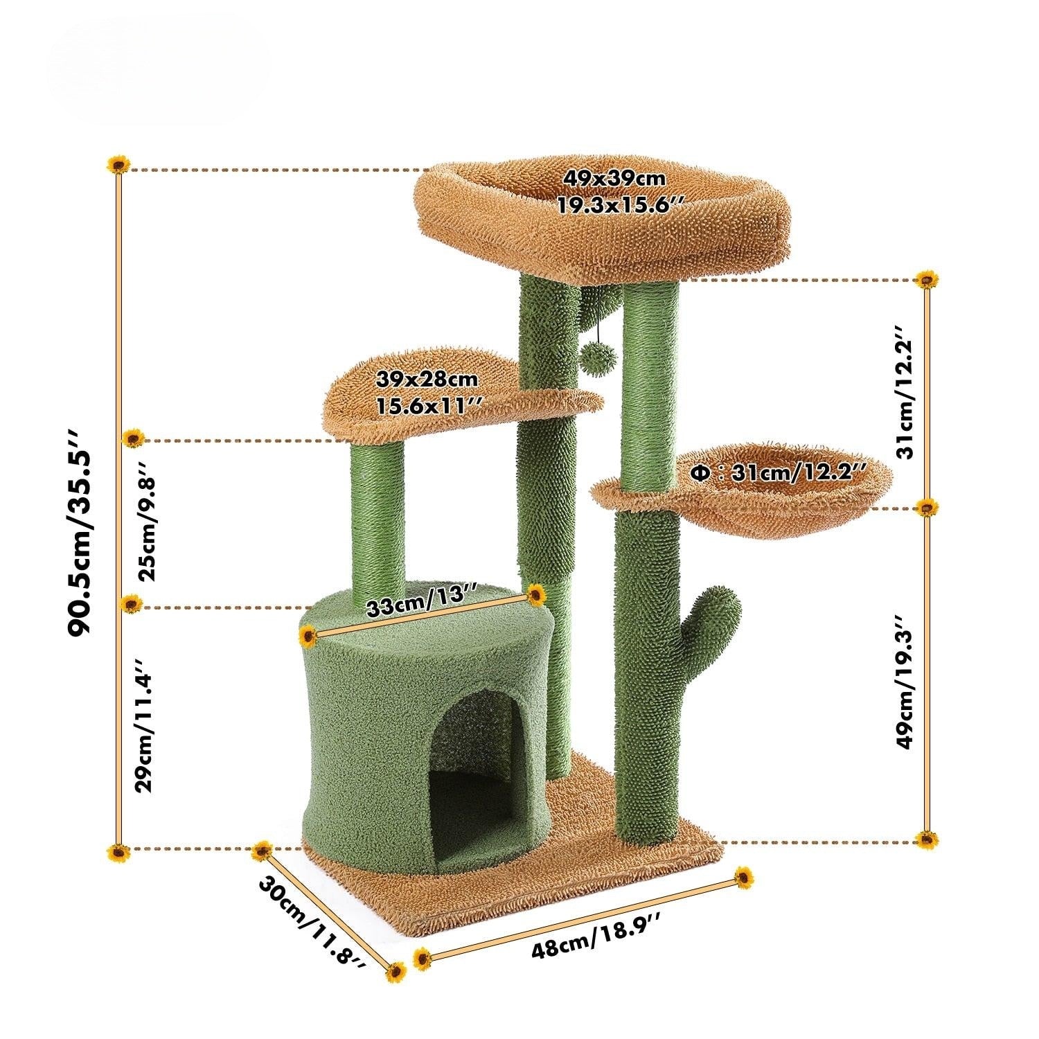 Multi-Level Cat Sisal Tower