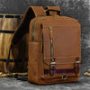 Retro Genuine Leather Backpack for Men – Durable Crazy Horse Daypack