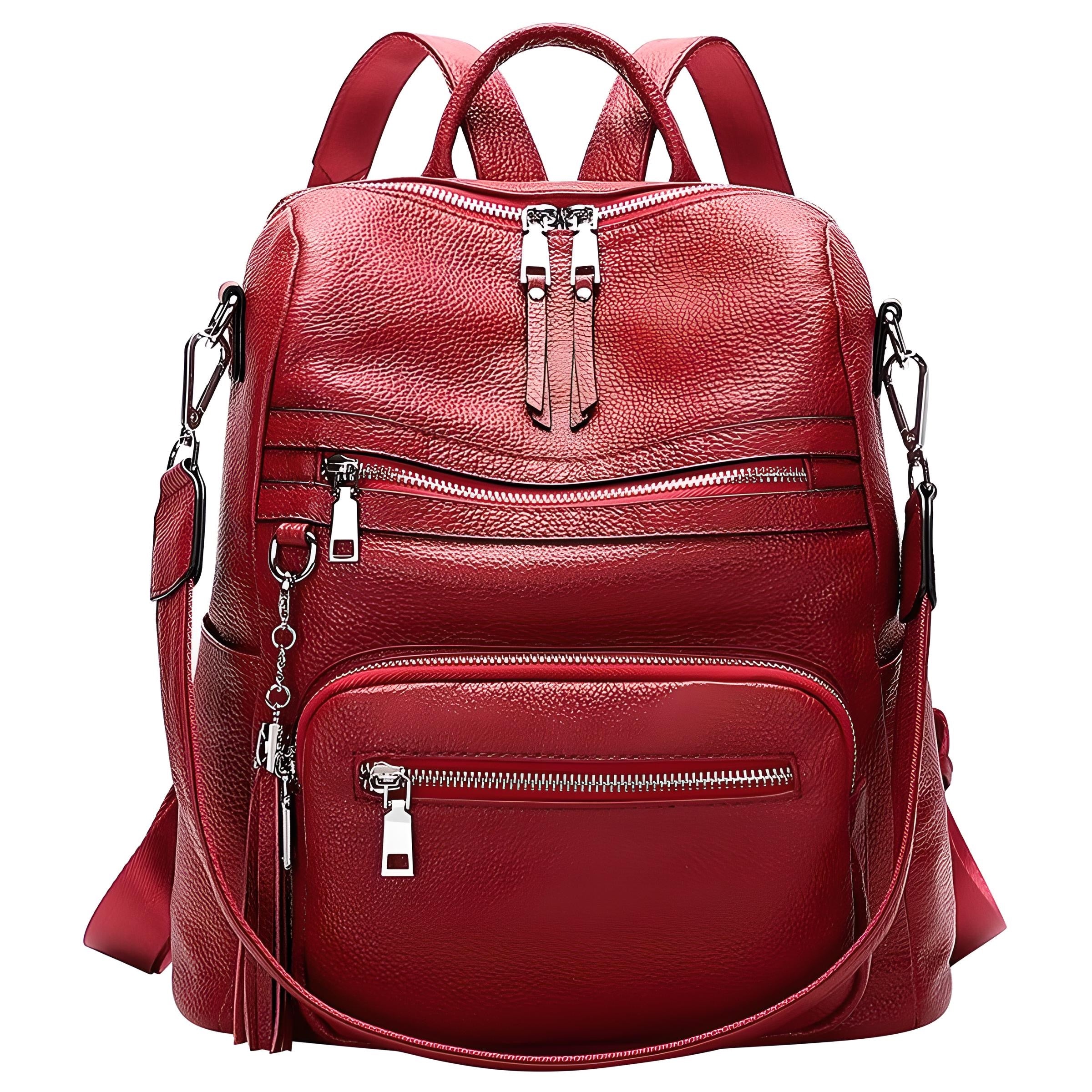 Genuine Leather Crossbody Backpack for Women