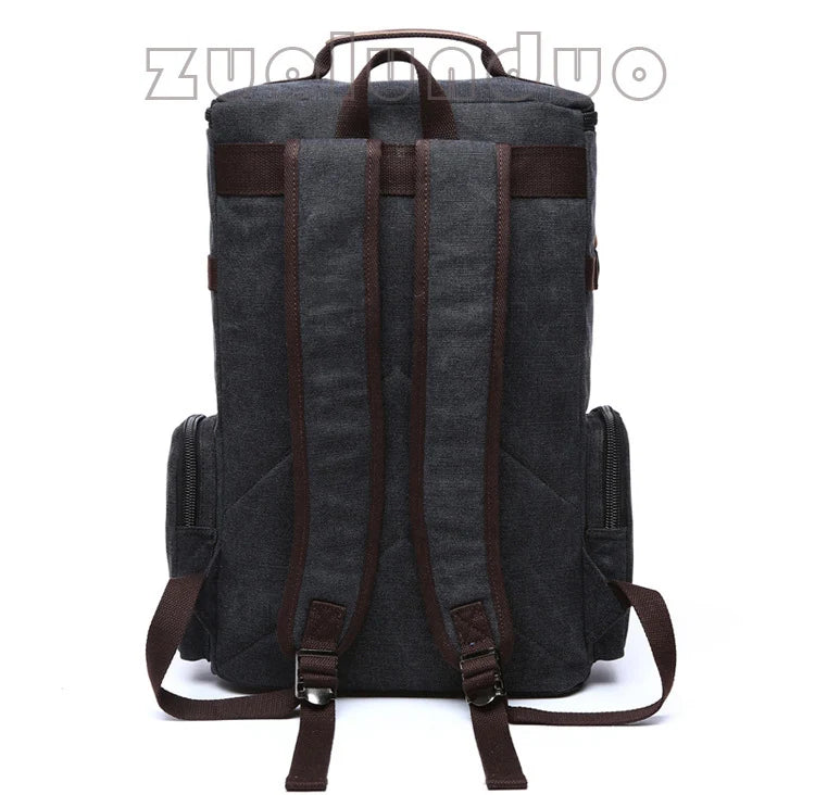 Men's Vintage Canvas Backpack Travel Laptop Bag Large Capacity Durable