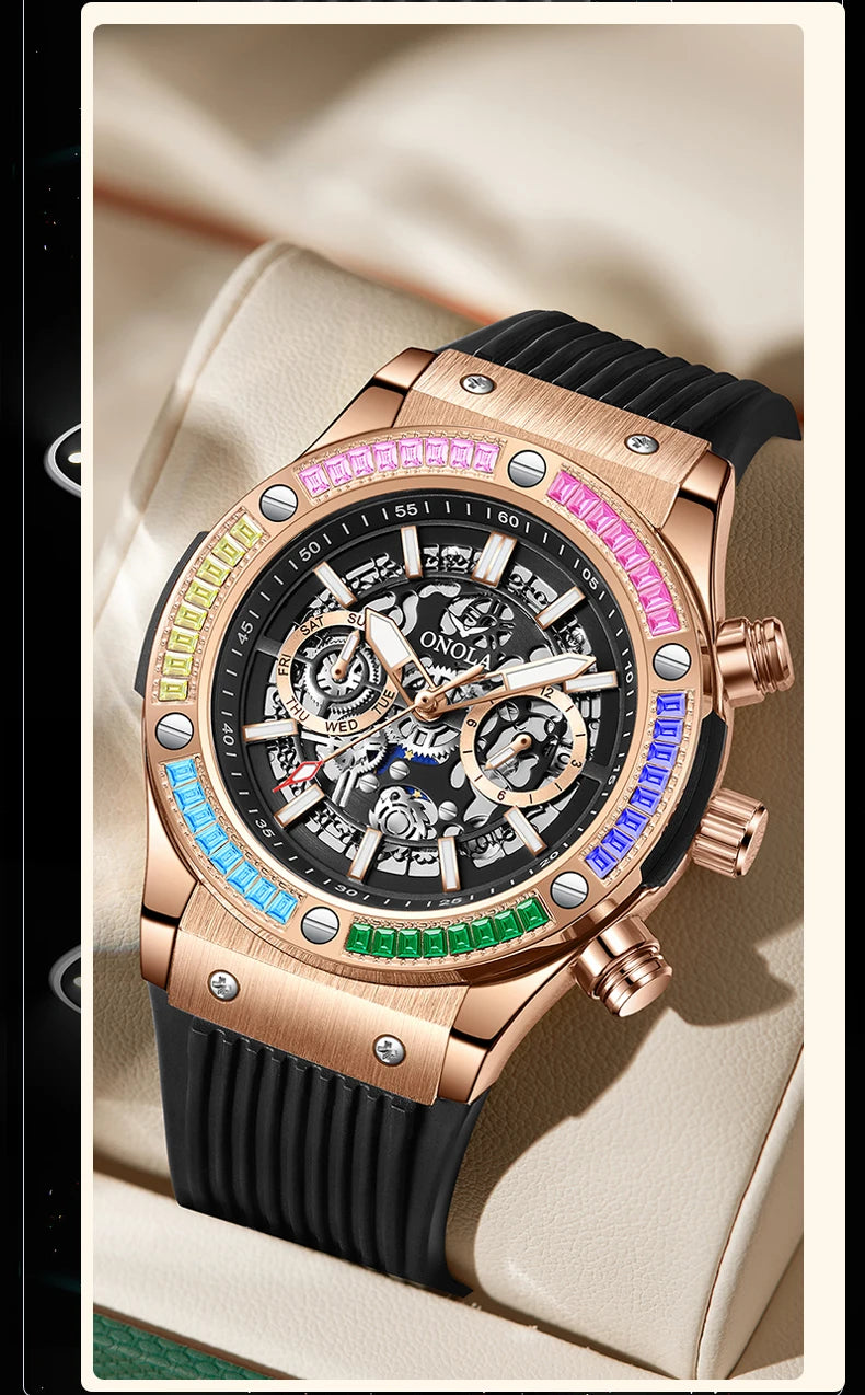 Luxury Mechanical Watch Men Waterproof Luminous Sports Design