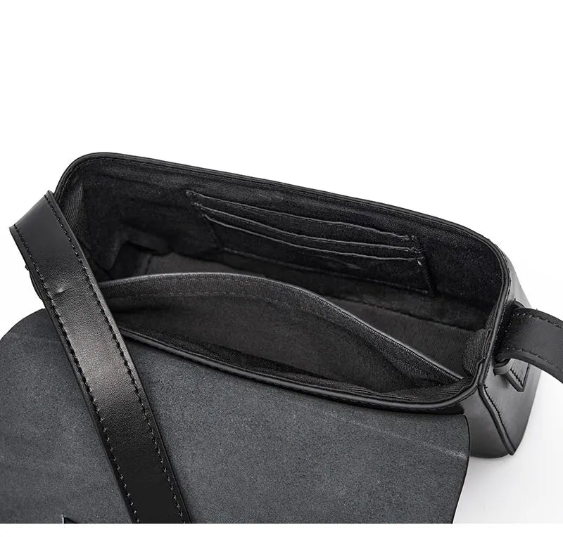 Soft Leather Crossbody Shoulder Bag – Woven Square Tofu Style, Fashionable