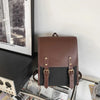 Japanese PU Leather School Laptop Backpack – Stylish Travel Bag for Students
