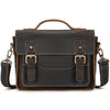 Vintage Crazy Horse Leather Men's Shoulder Crossbody Travel Bag