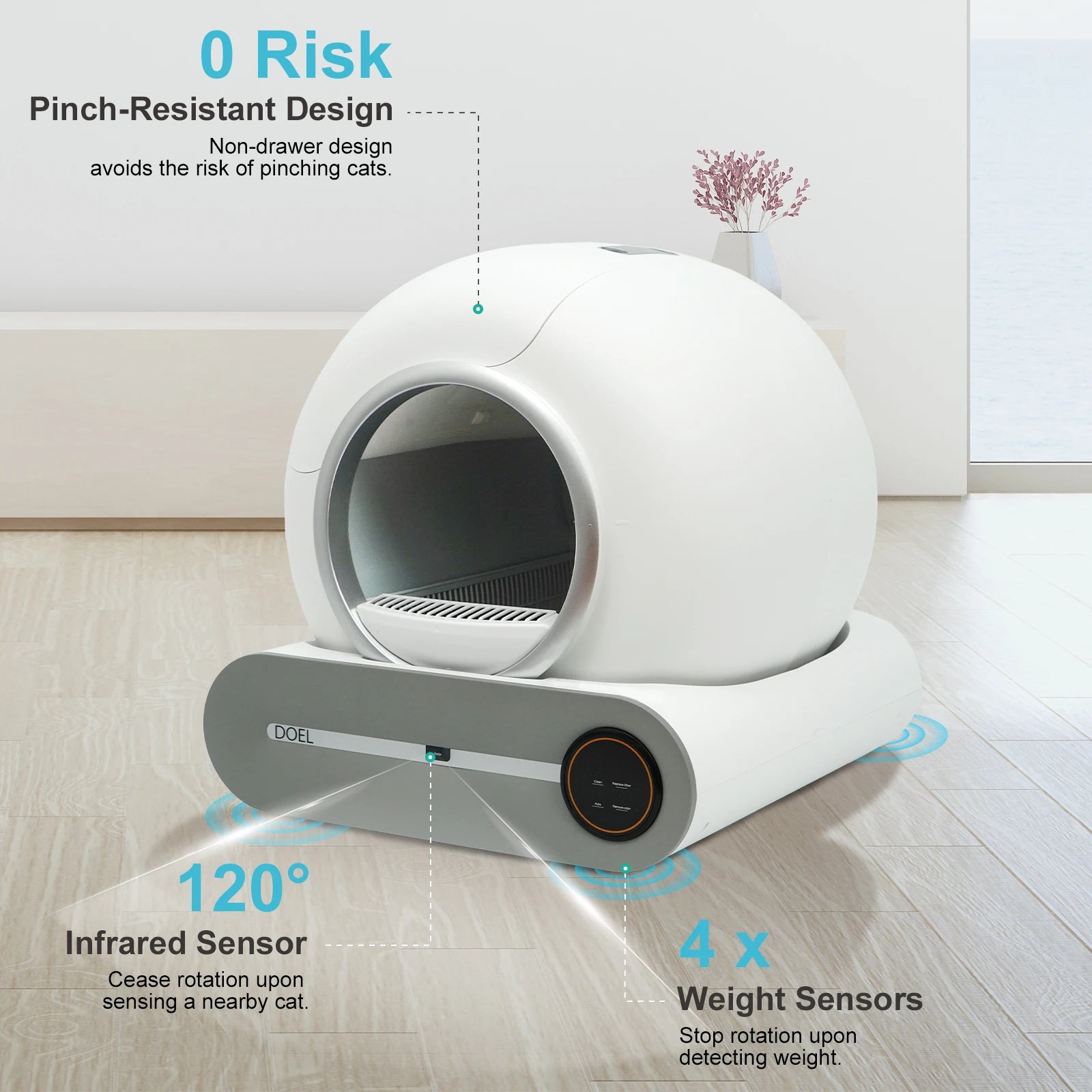 65L Self-Cleaning Cat Litter Box – Automatic, Smart App Control - COOLCrown Store