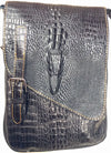 Alligator Crocodile Pattern Men’s Cow Leather Shoulder Bag