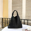 Soft PU Leather Woven Tote Handbag