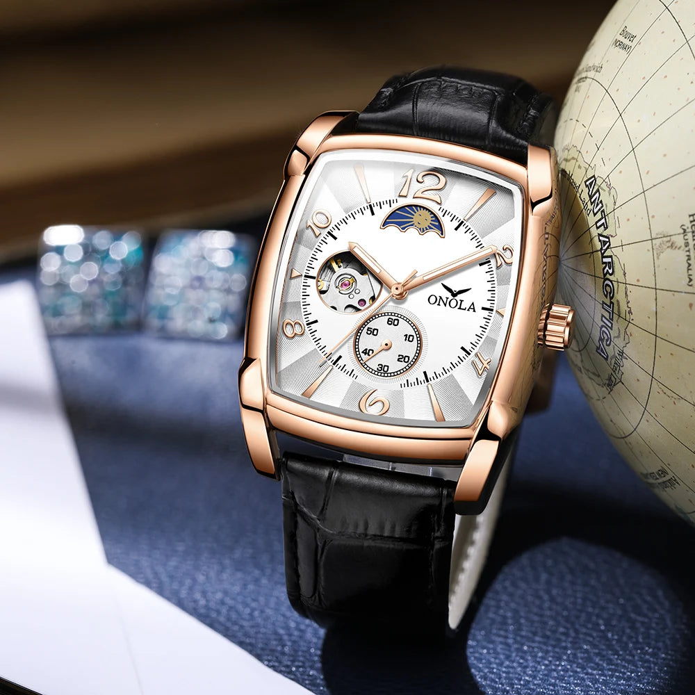 Retro Luxury Men’s Automatic Mechanical Watch Waterproof Night Light