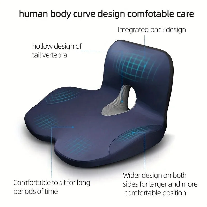 Memory Foam Seat & Back Support Cushion Set for Office Chair & Car - COOLCrown Store