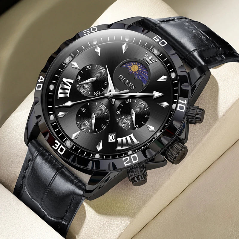 Original Moon Phase Men’s Luminous Waterproof Watch