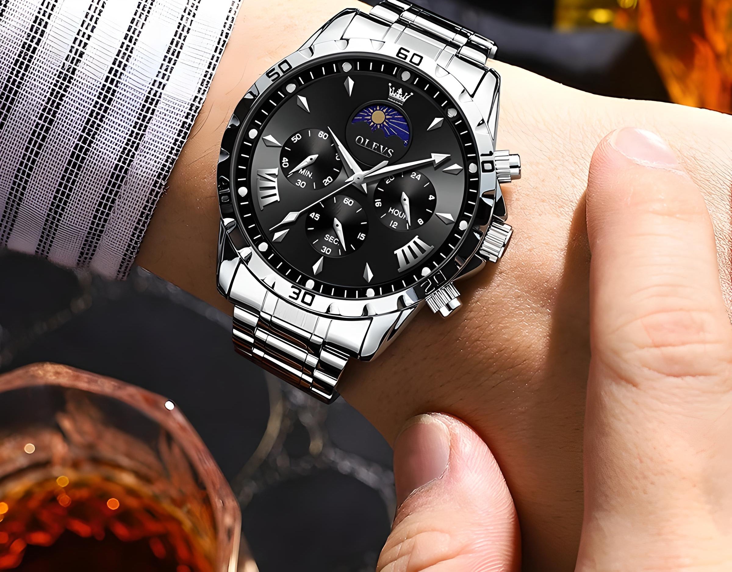 Original Moon Phase Men’s Luminous Waterproof Watch