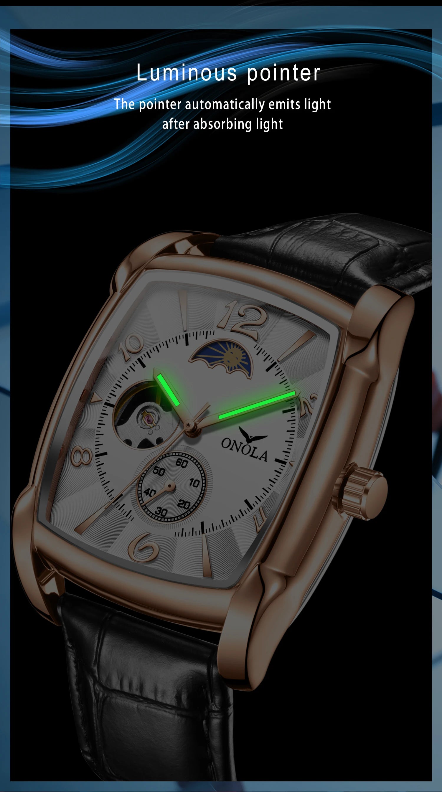 Retro Luxury Men’s Automatic Mechanical Watch Waterproof Night Light