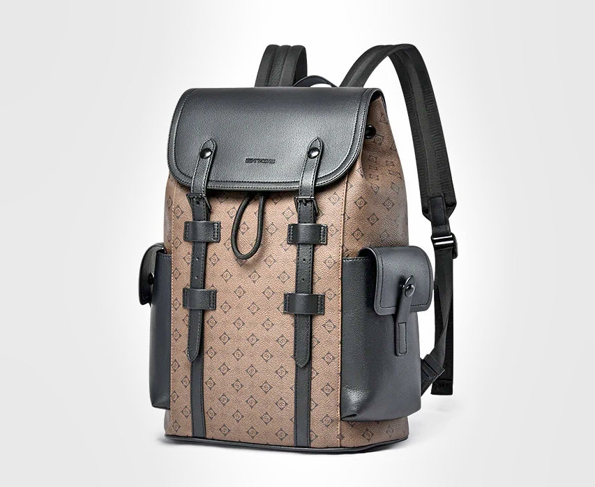 Septwolves Business Leather Backpack | Waterproof Laptop Travel Bag