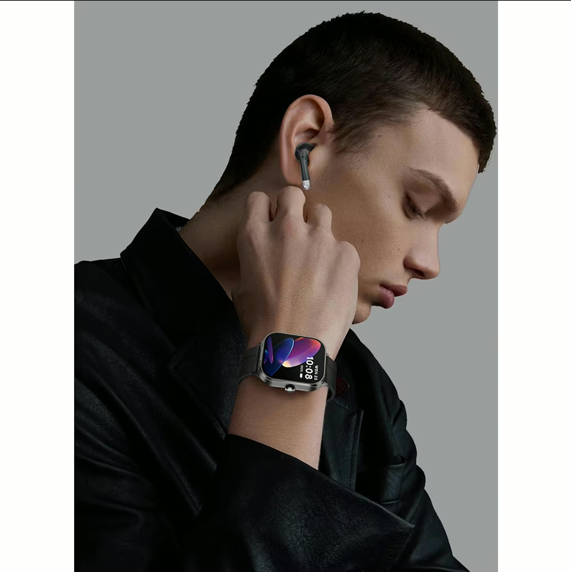 Smart Watch With Bluetooth Earphones