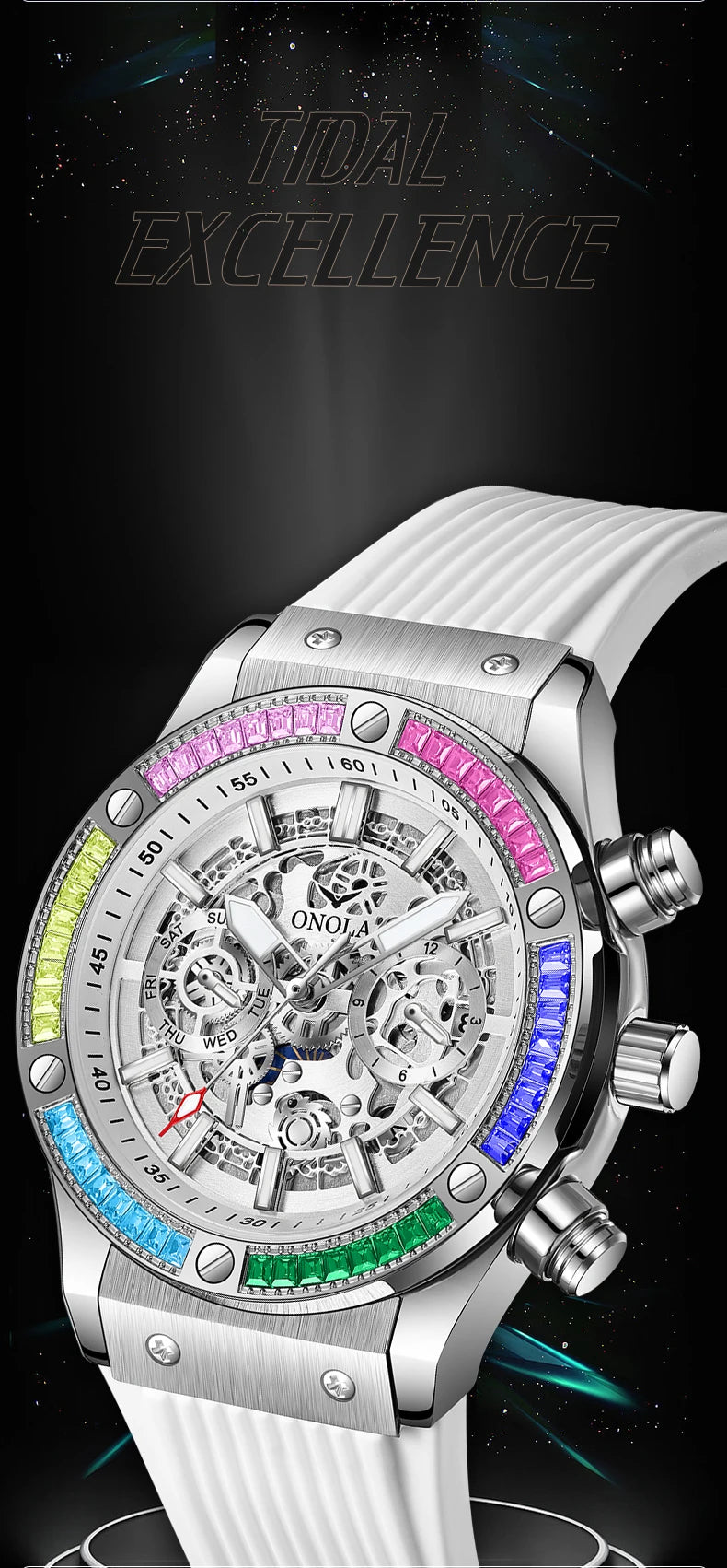 Luxury Mechanical Watch Men Waterproof Luminous Sports Design