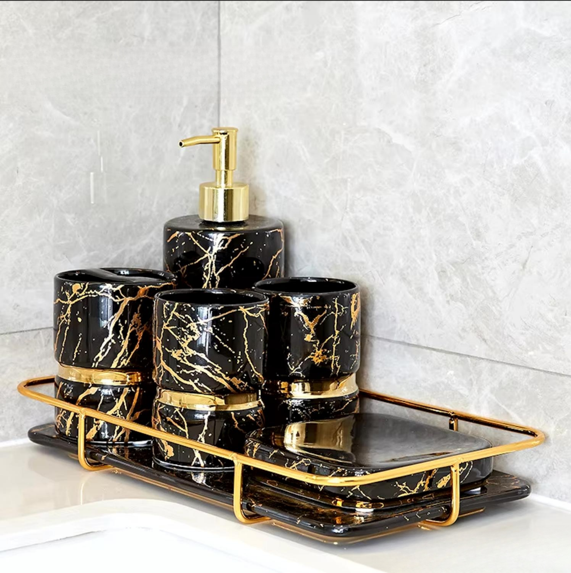 Nordic Ceramic Bathroom Storage Accessories