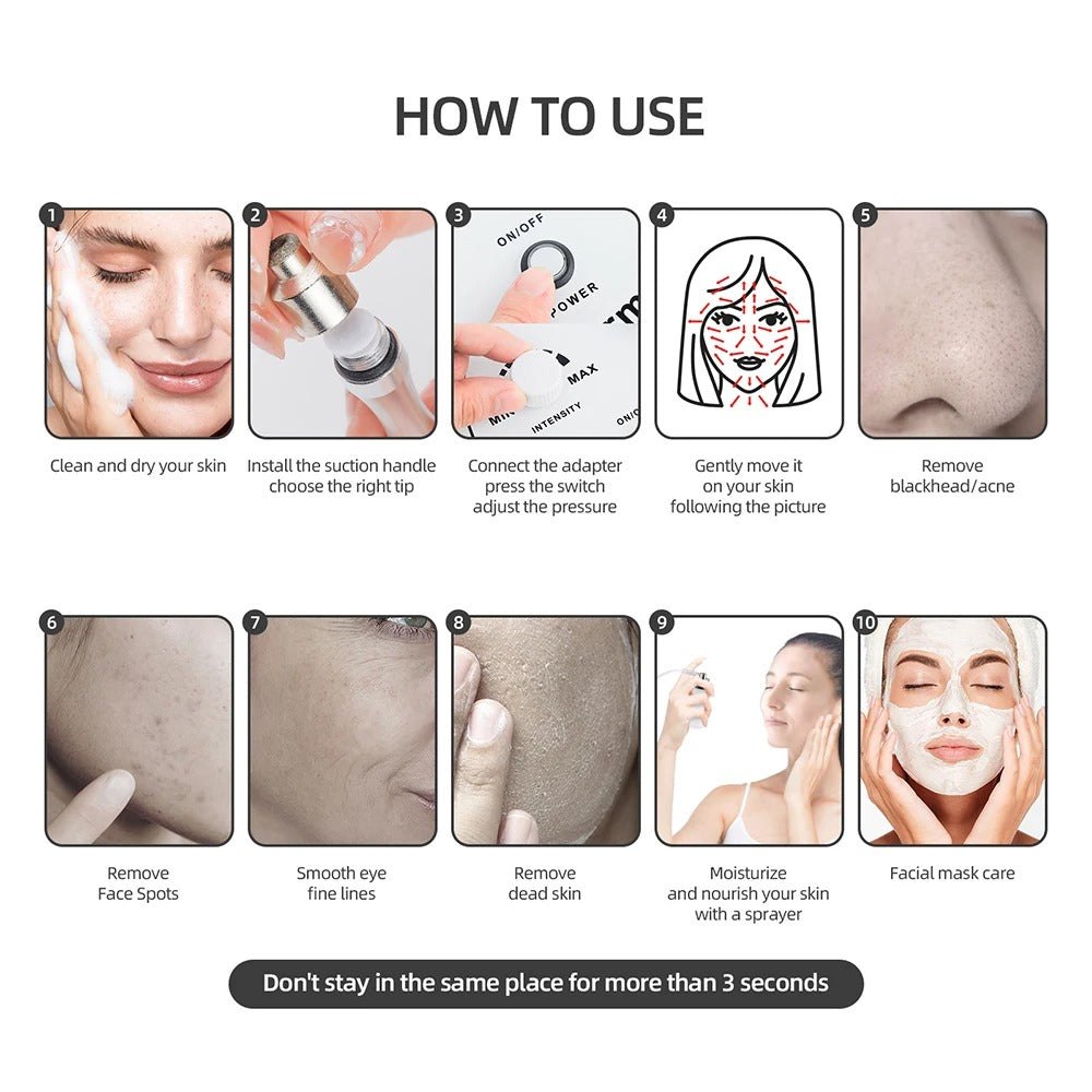 Vacuum Diamond Tip Microdermabrasion Machine - COOLCrown Store