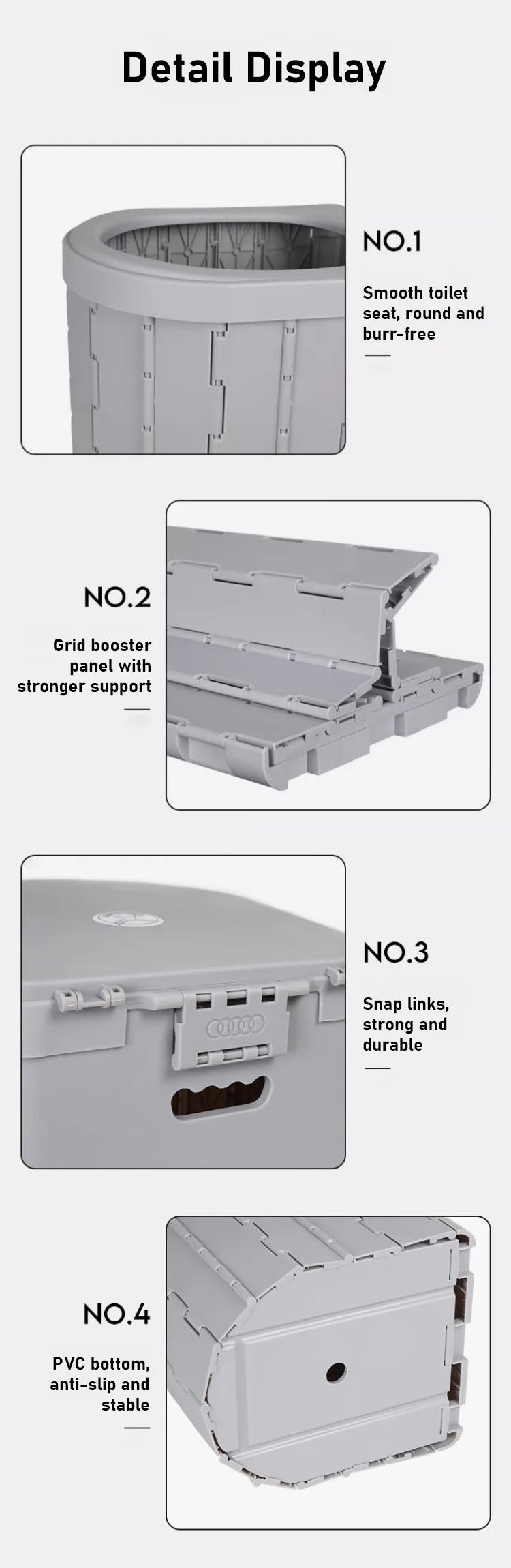 Autcarible Portable Toilet Folding Seat - COOLCrown Store