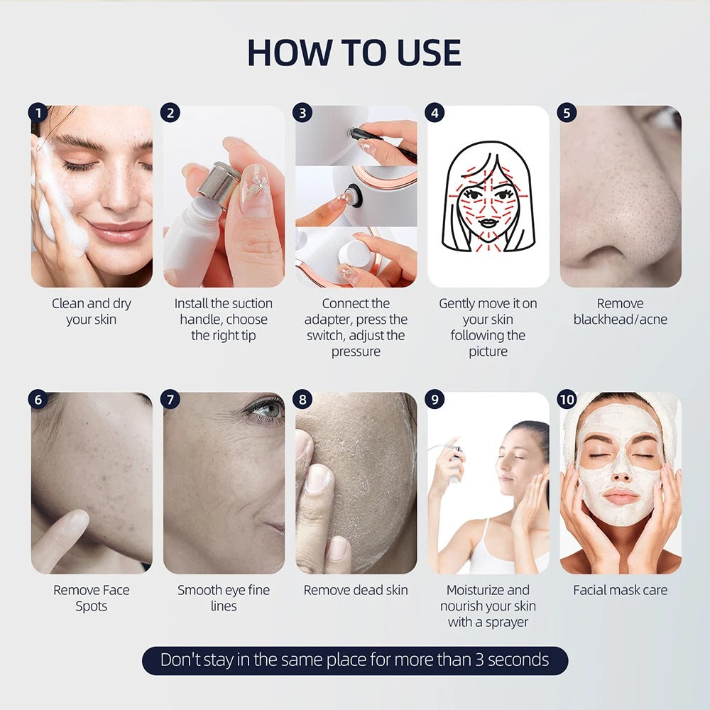 Vacuum Diamond Tip Microdermabrasion Machine - COOLCrown Store