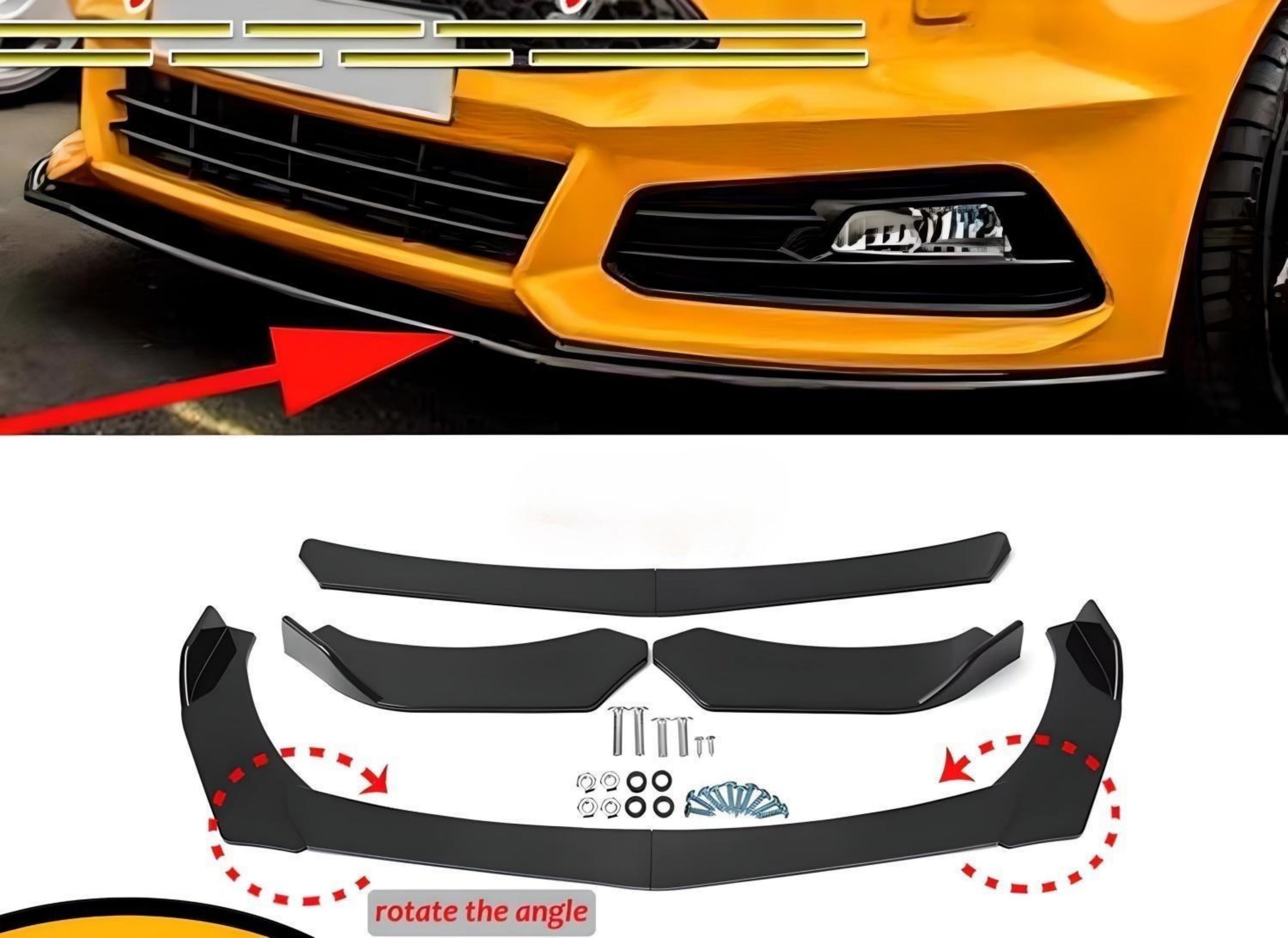 Universal Car Front Bumper Splitter Lip Diffuser Kits