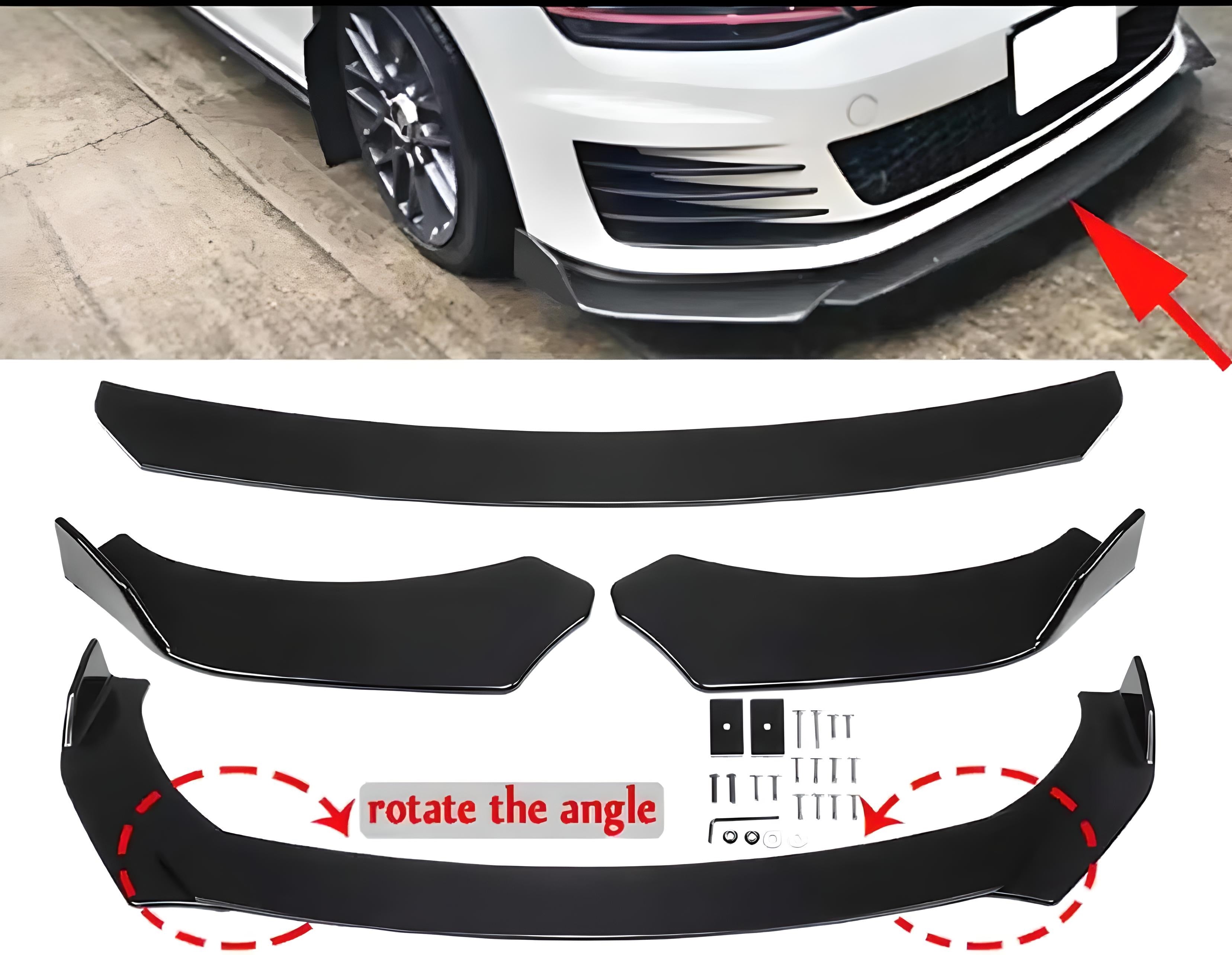 Universal Car Front Bumper Splitter Lip Diffuser Kits - COOLCrown Store