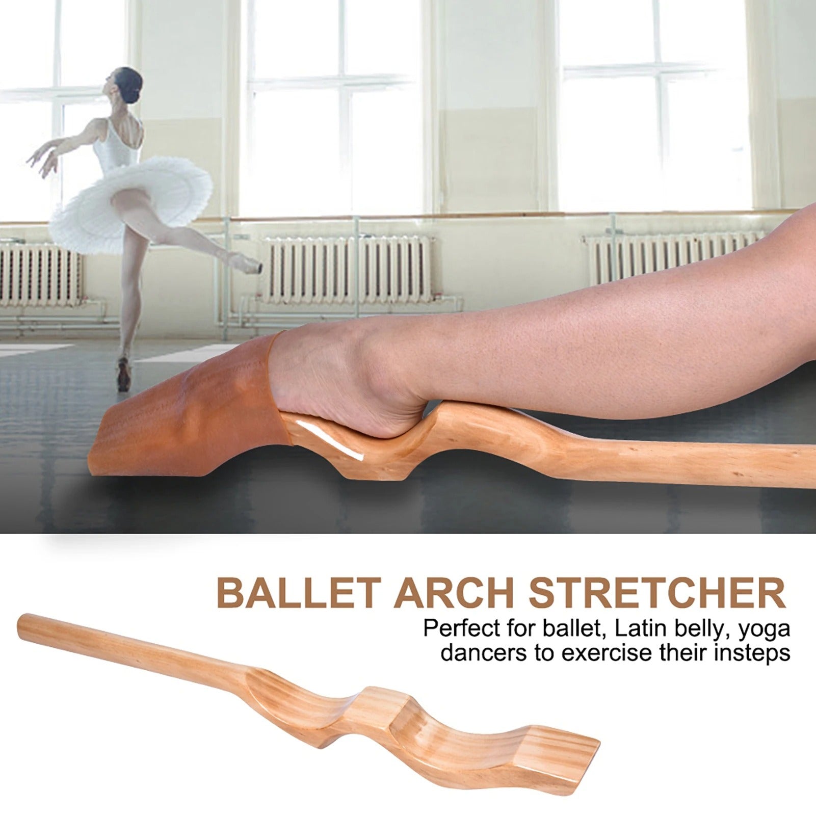 Wooden Ballet Foot Stretcher Arch Enhancer with Elastic Band - COOLCrown Store